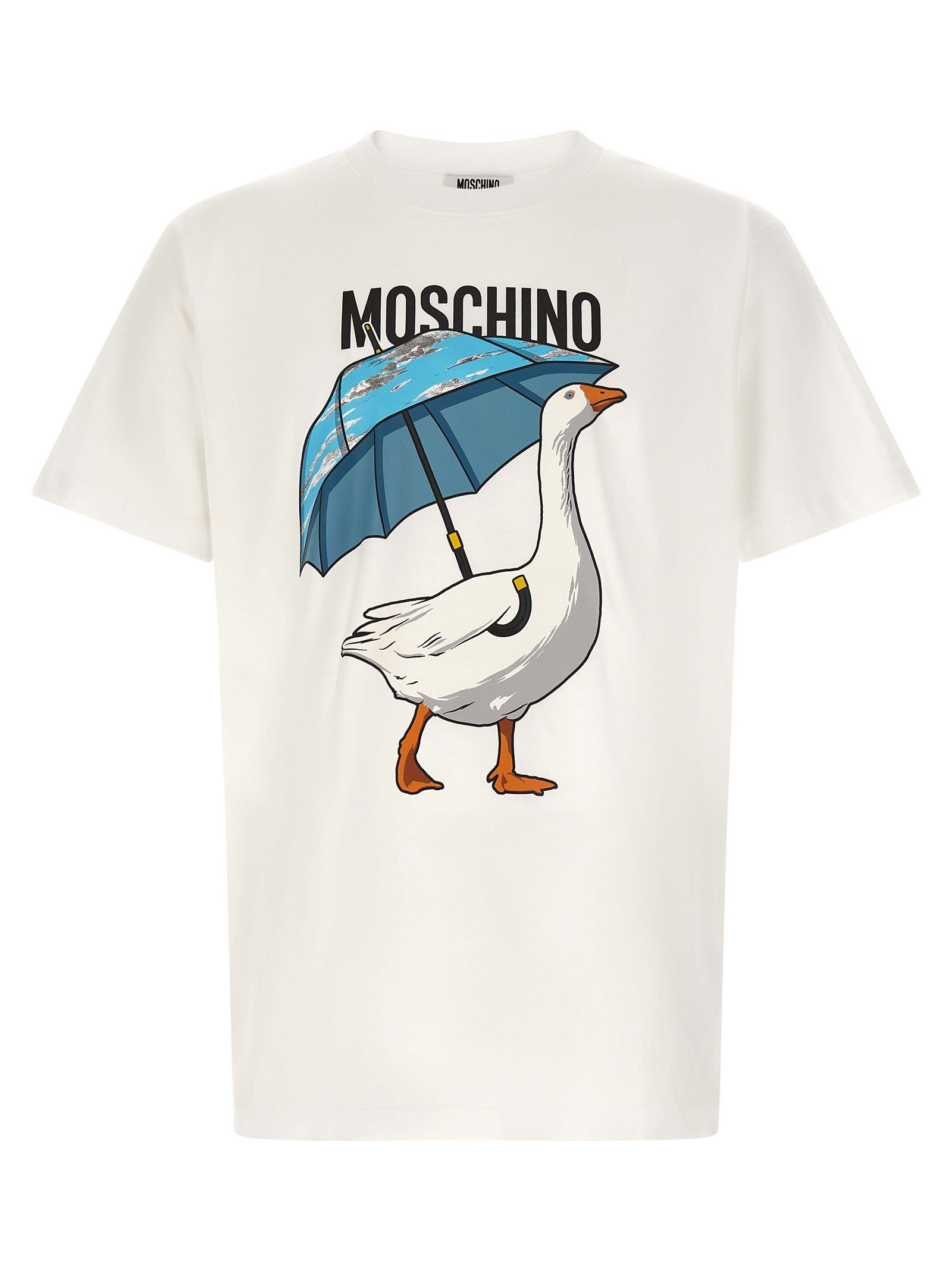 Moschino Weißes Baumwoll-T-Shirt