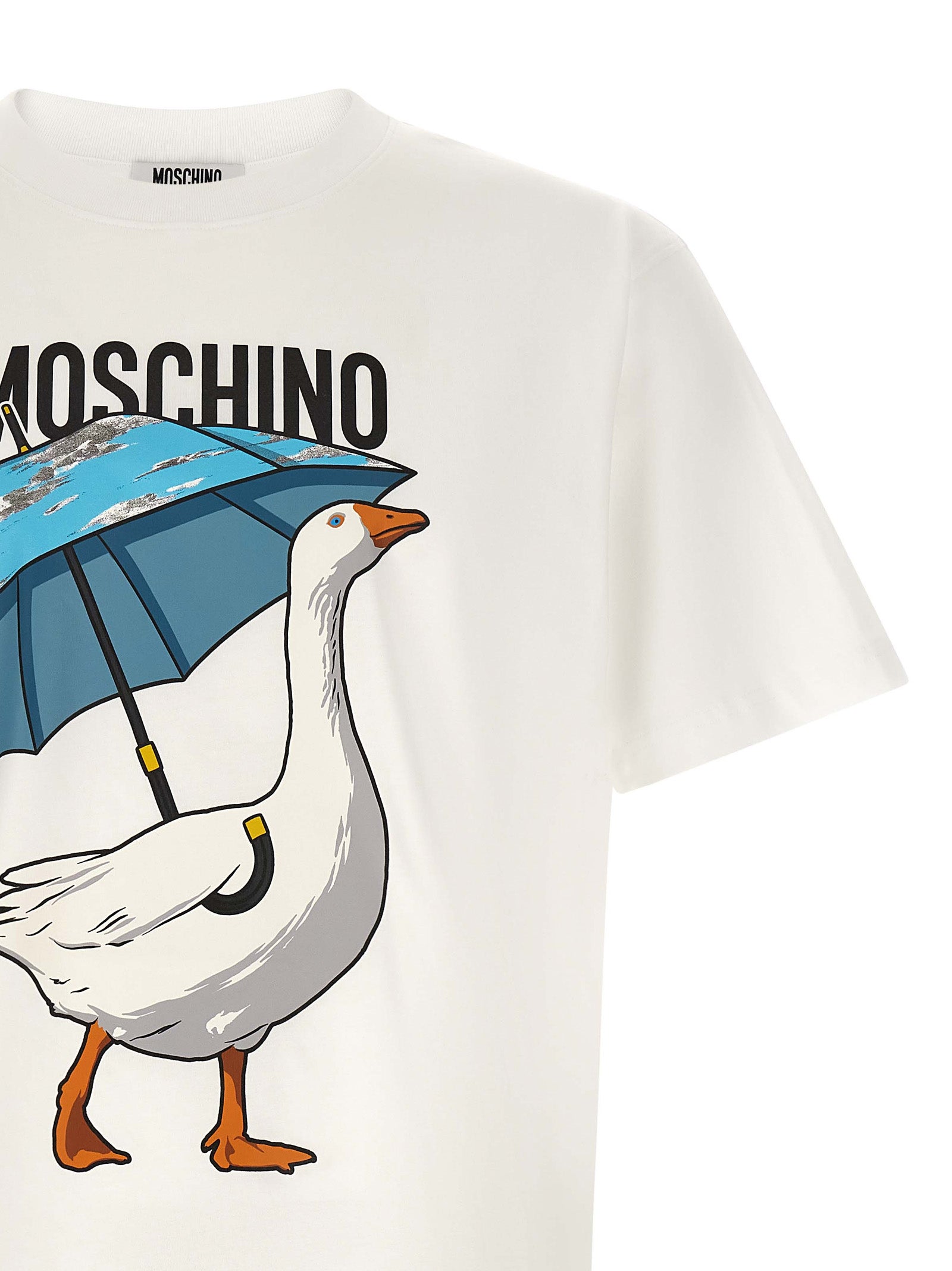 Moschino Weißes Baumwoll-T-Shirt