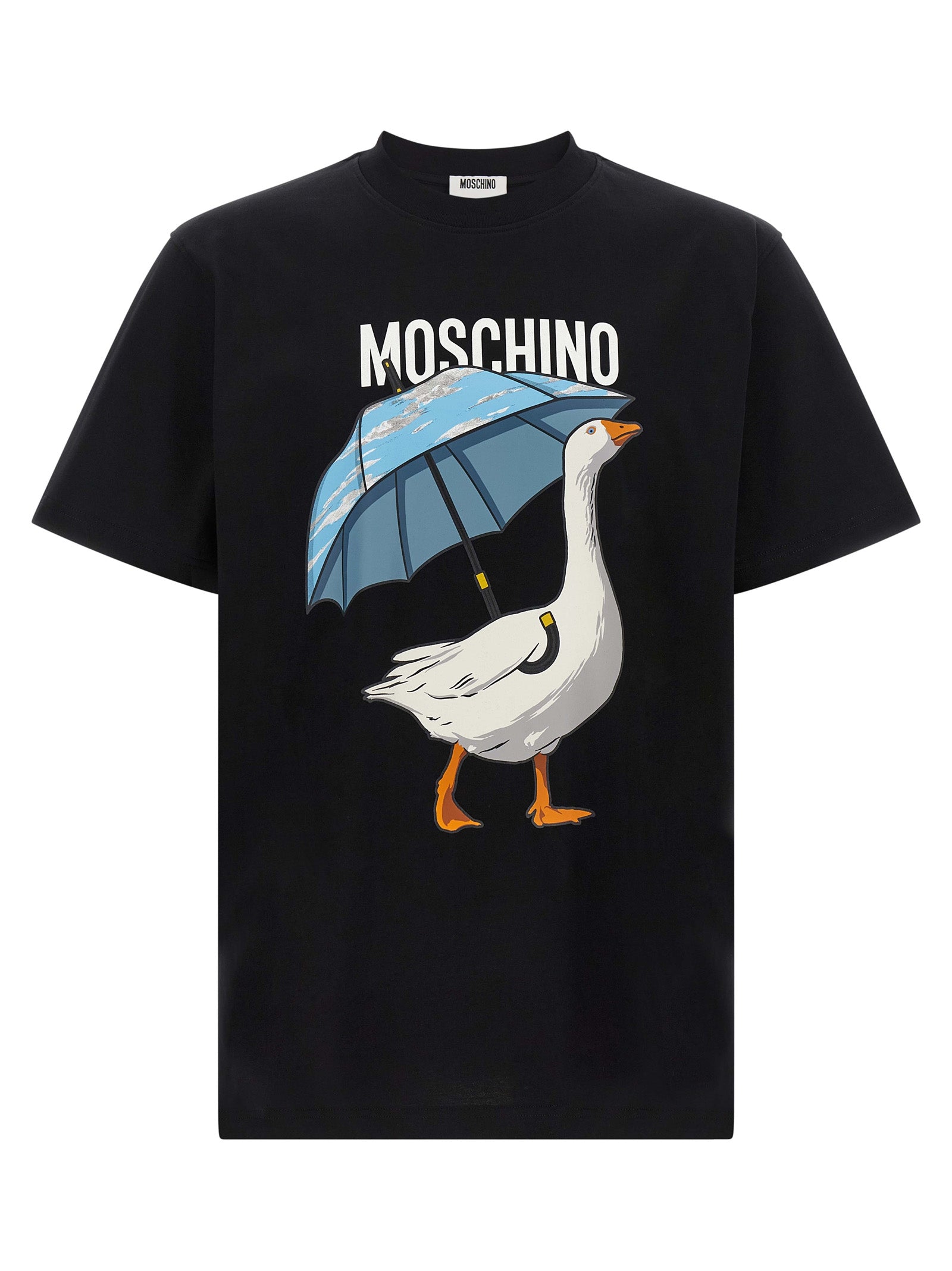 Moschino Schwarzes Baumwoll-T-Shirt