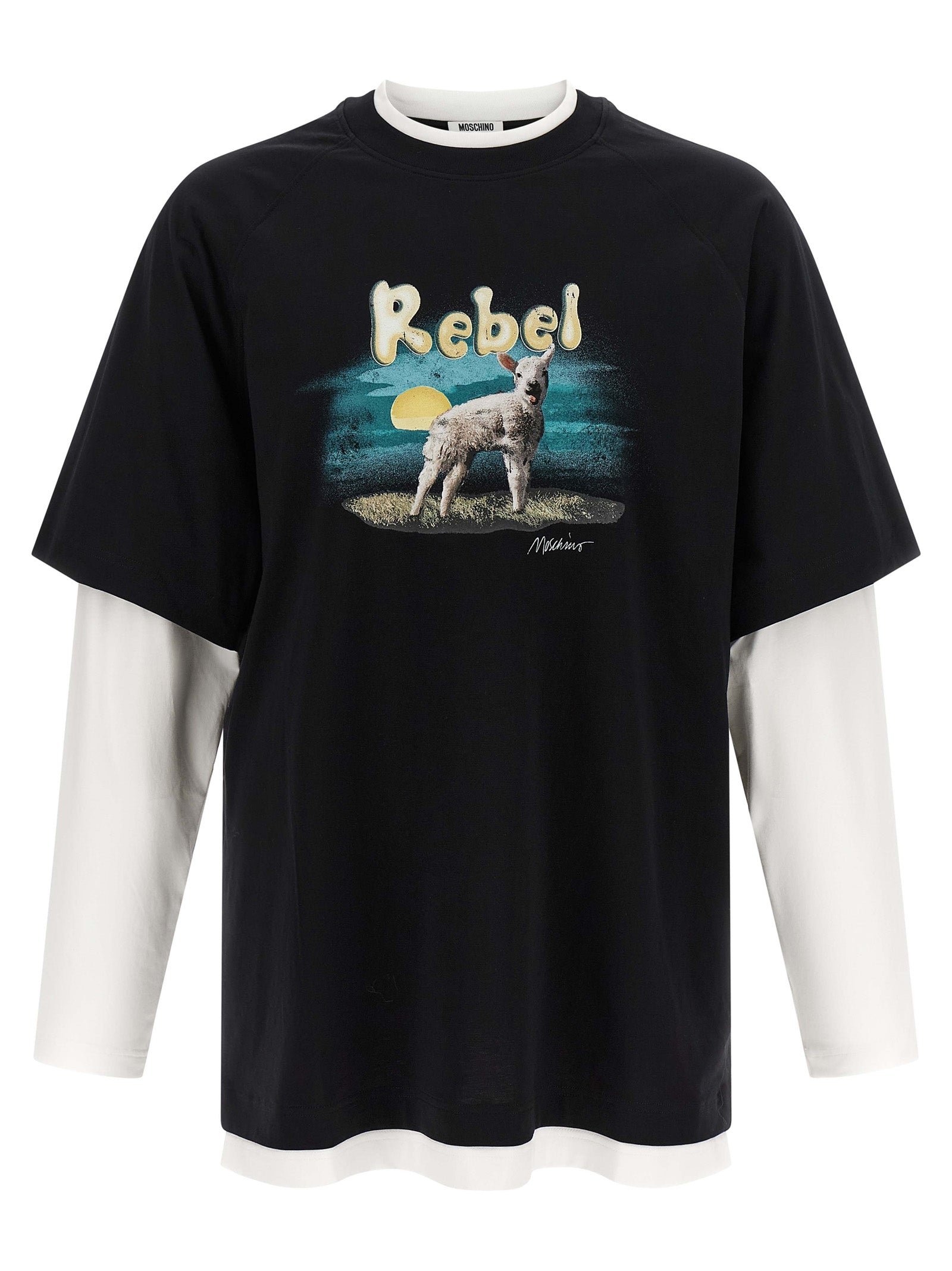 Moschino Mehrfarbiges Baumwoll-T-Shirt