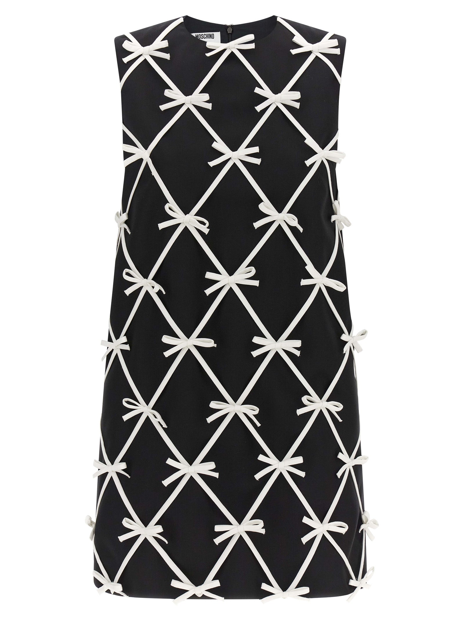 Moschino Kurzes Zweifarbenkleid aus Schurwolle