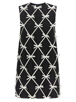 Moschino Kurzes Zweifarbenkleid aus Schurwolle