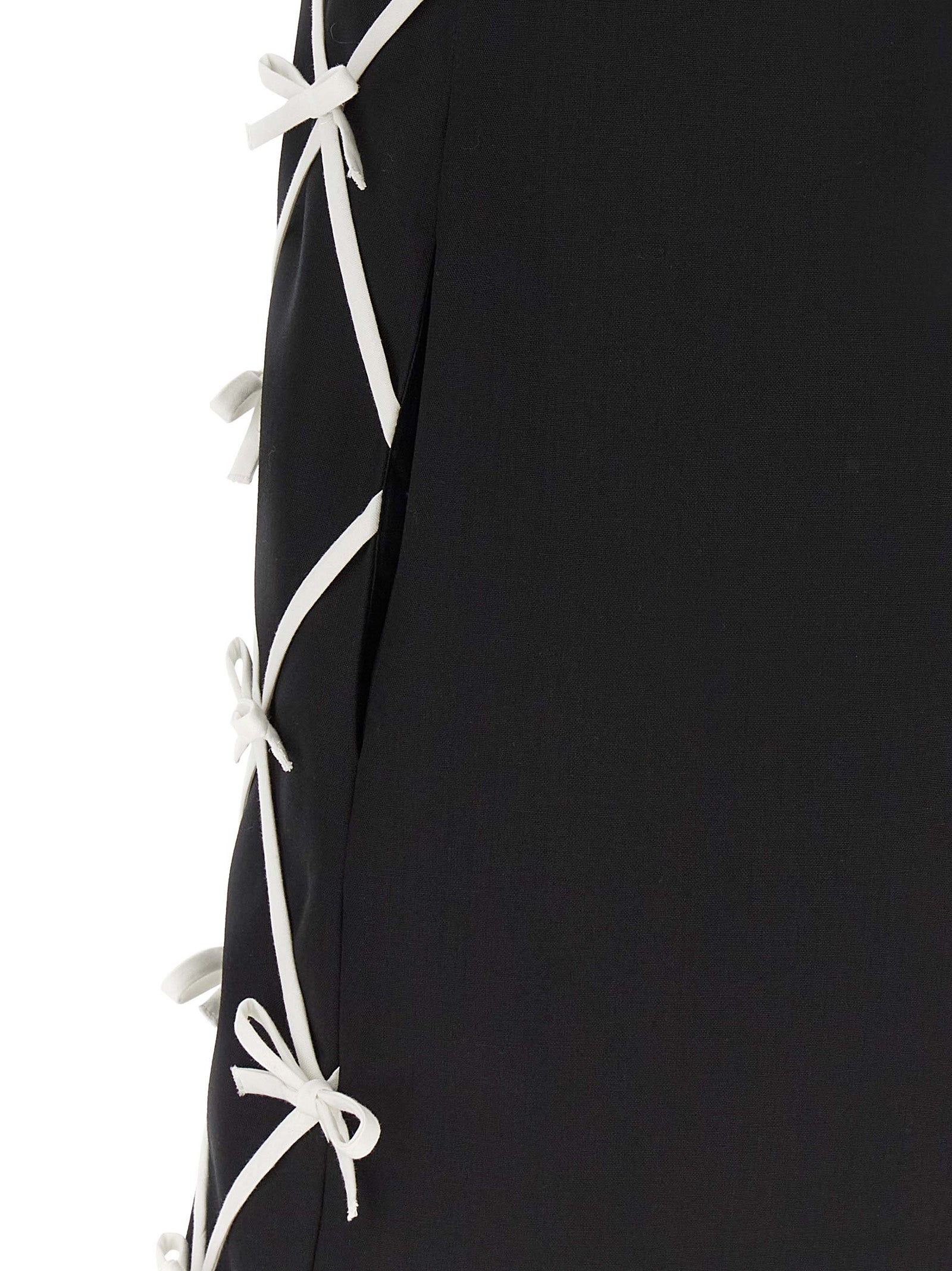 Moschino Kurzes Zweifarbenkleid aus Schurwolle