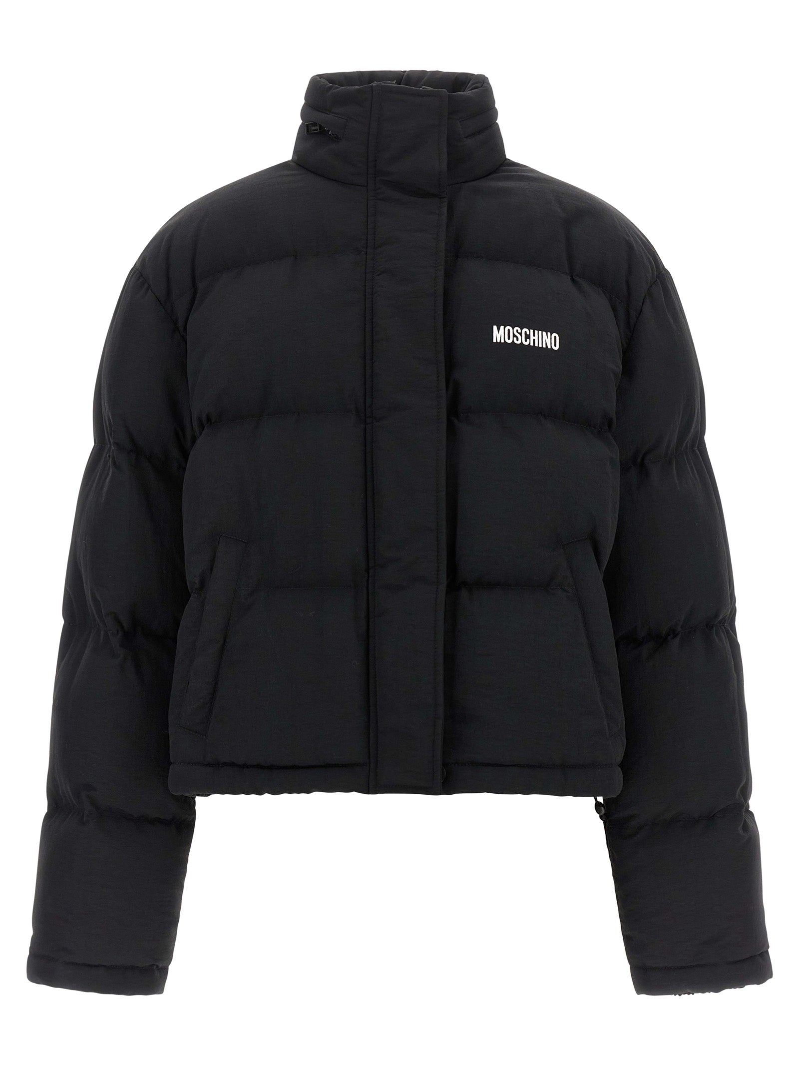 Moschino Schwarzer Bomber aus Polyamid