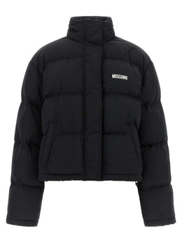 Moschino Schwarzer Bomber aus Polyamid