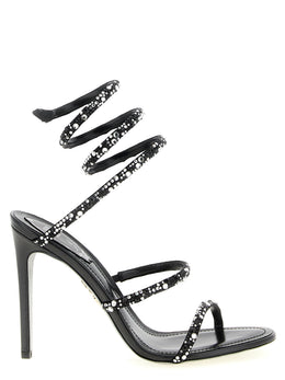 RENE CAOVILLA Zweifarbige Stiletto-Sandalen aus Viskose