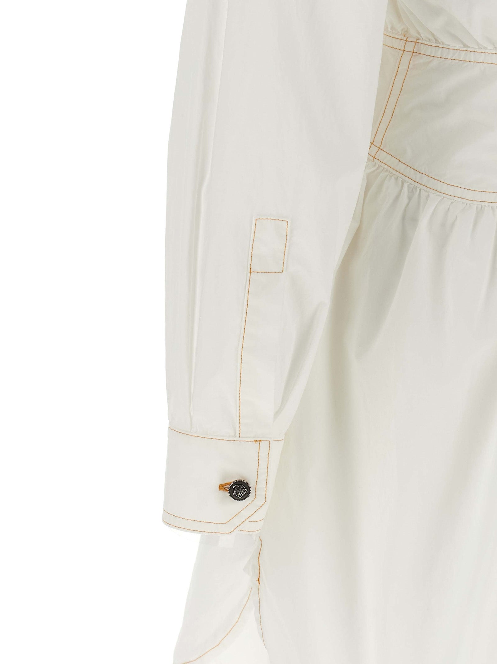 Versace Weißes Baumwoll-Kurzkleid