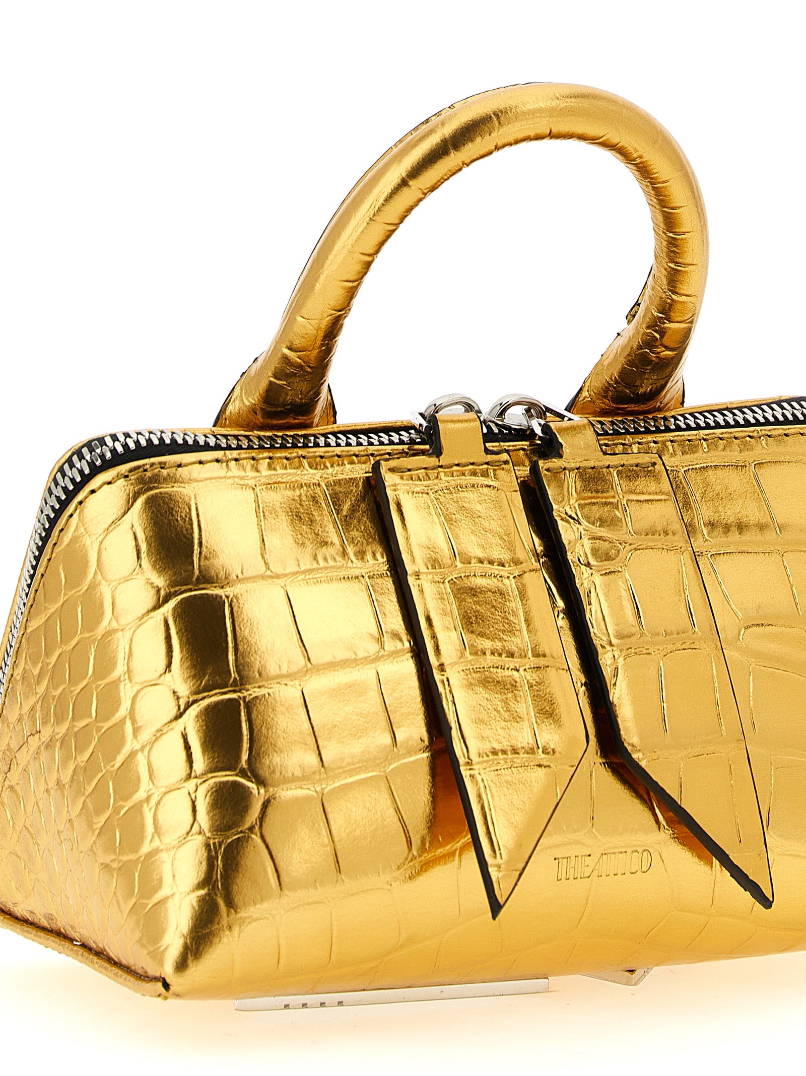 The Attico Handtasche aus goldfarbenem Rindsleder