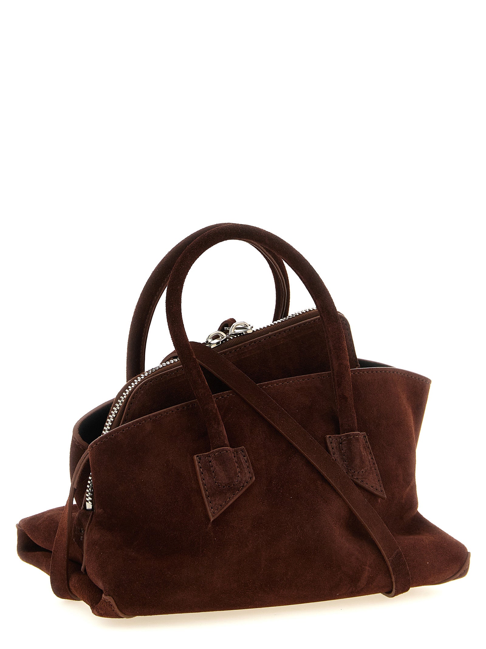 The Attico Braune Kalbsleder-Handtasche