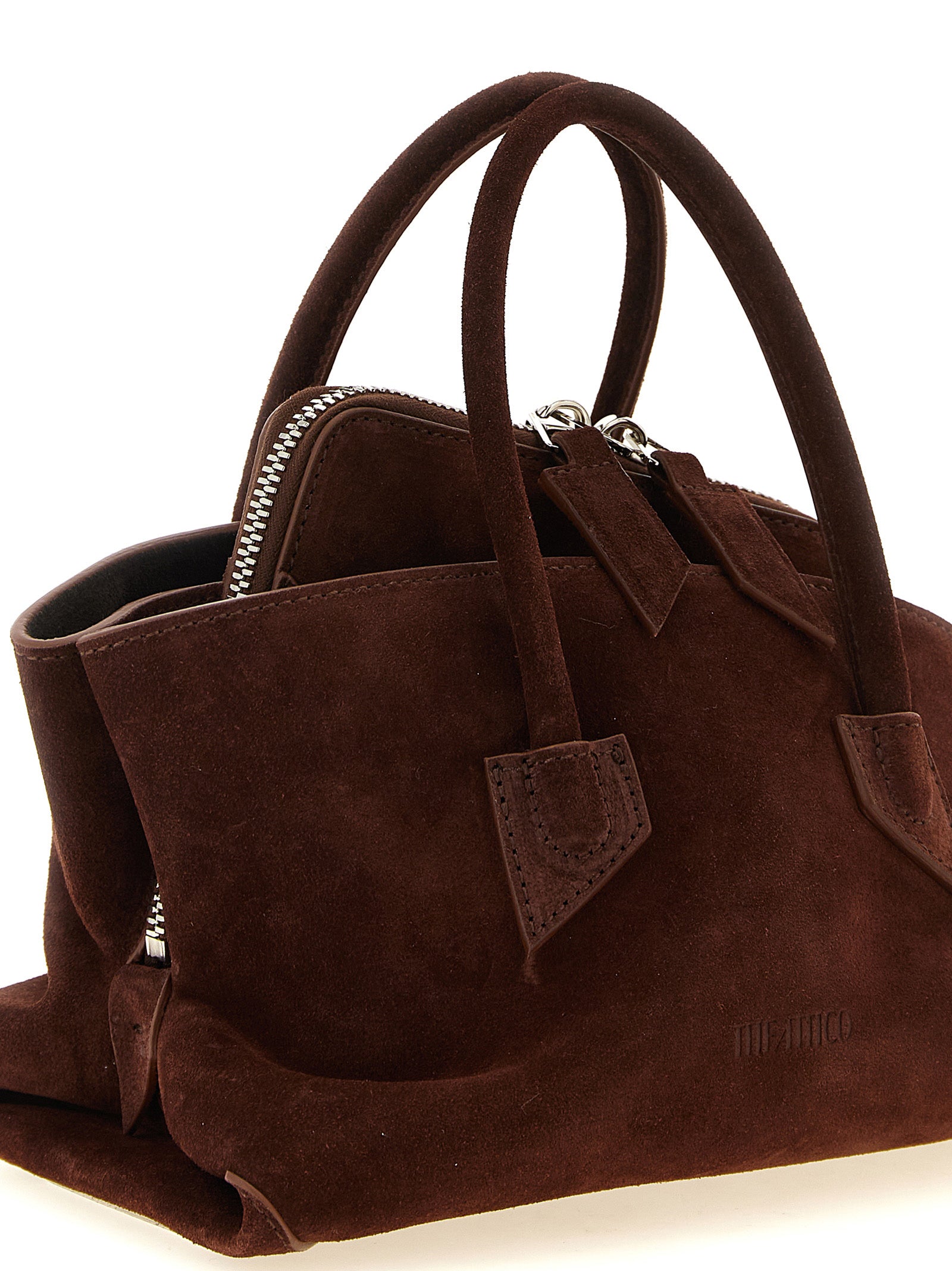 The Attico Braune Kalbsleder-Handtasche