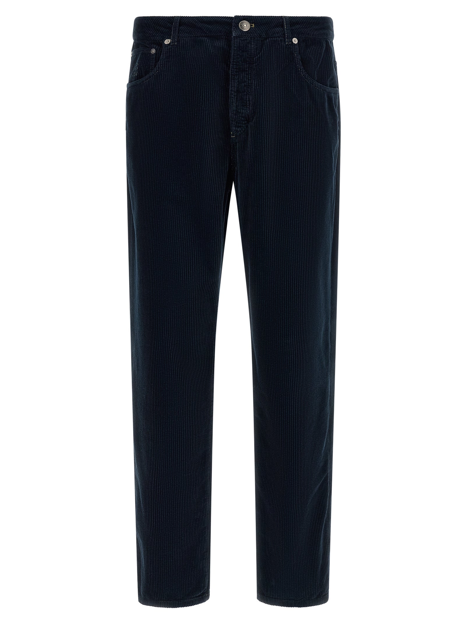 Brunello Cucinelli Blaue Baumwoll-Freizeithose
