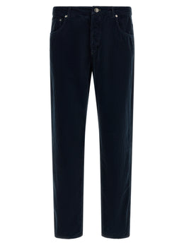 Brunello Cucinelli Blaue Baumwoll-Freizeithose