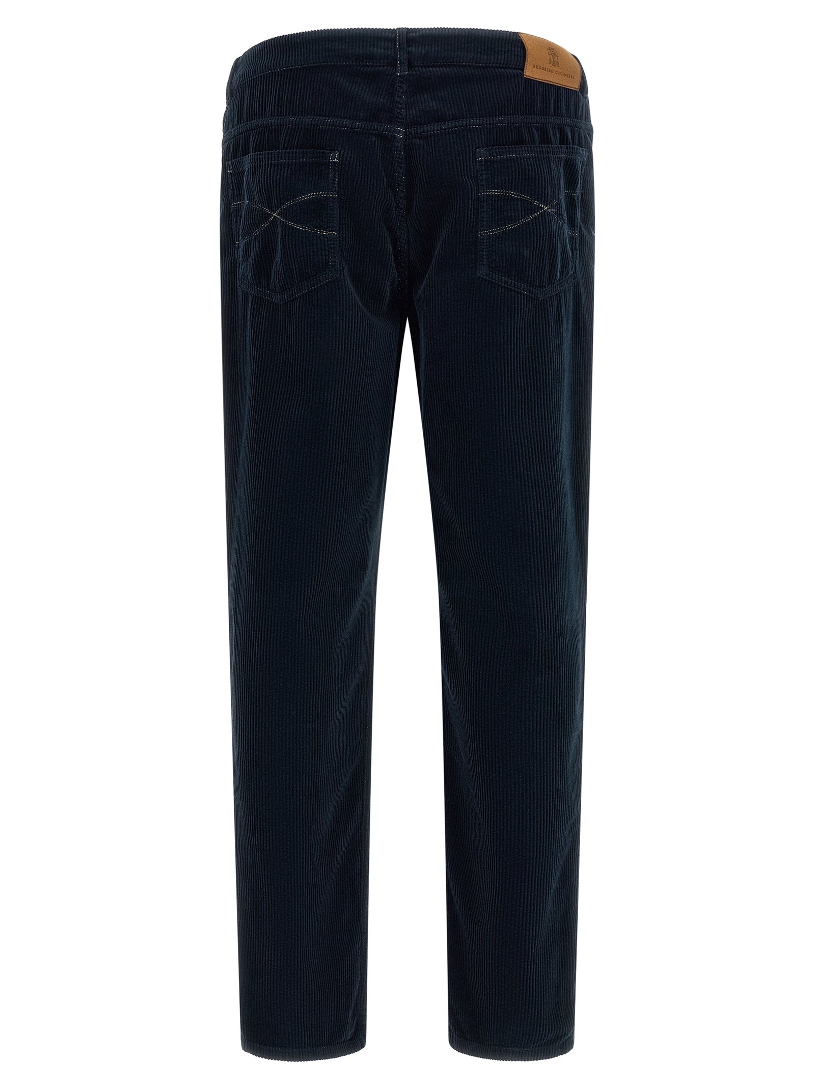 Brunello Cucinelli Blaue Baumwoll-Freizeithose
