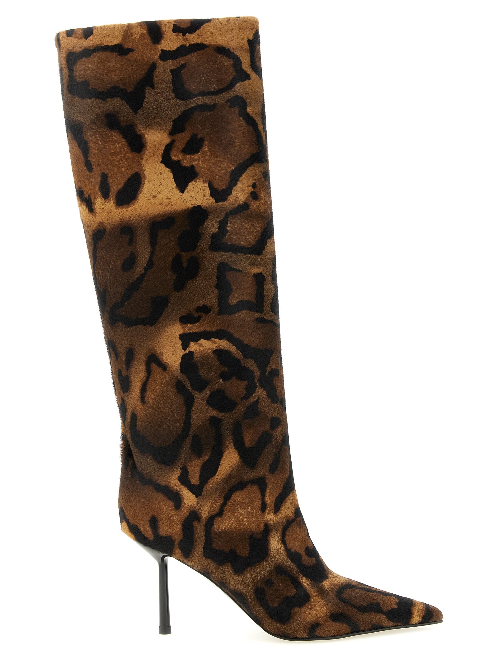 LE SILLA Braun Kalbsleder Overknee-Stiefel