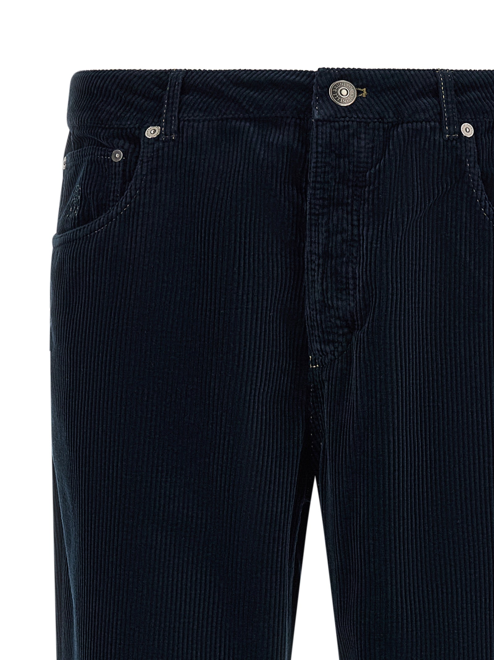 Brunello Cucinelli Blaue Baumwoll-Freizeithose