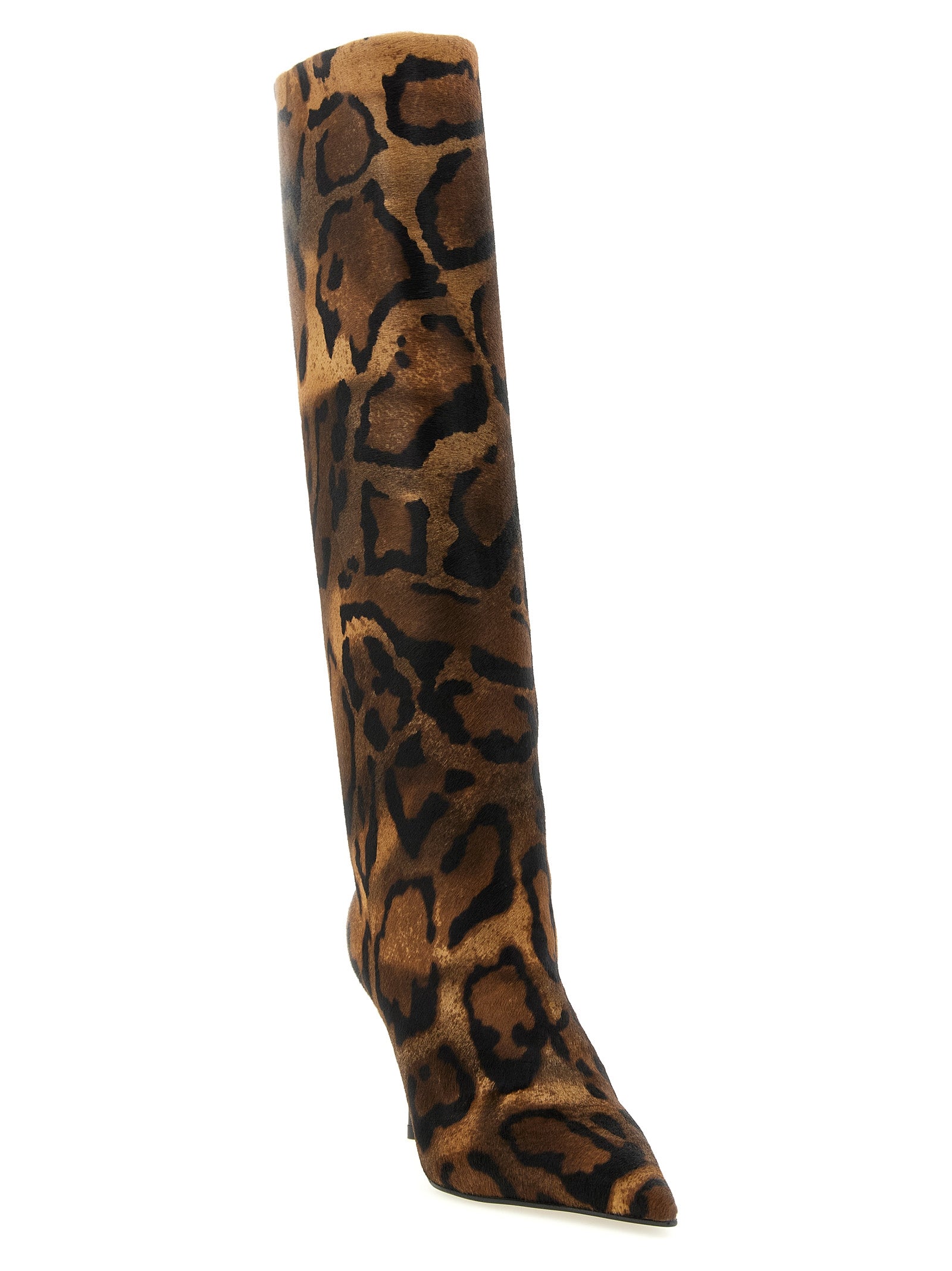 LE SILLA Braun Kalbsleder Overknee-Stiefel