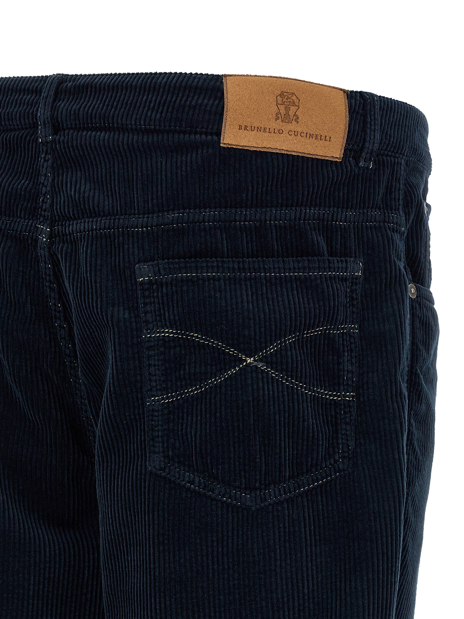 Brunello Cucinelli Blaue Baumwoll-Freizeithose