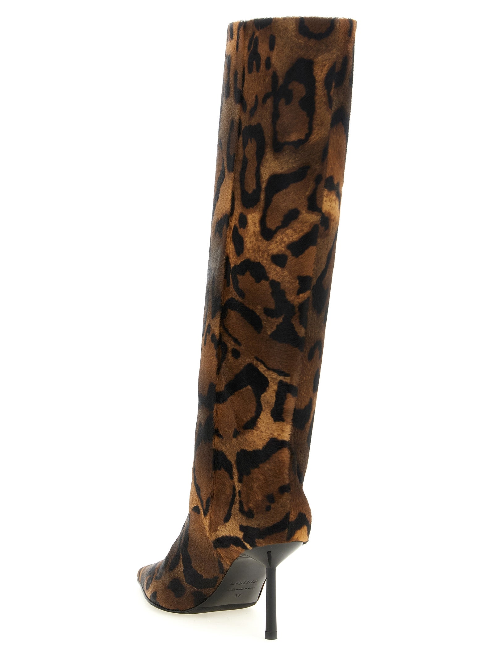 LE SILLA Braun Kalbsleder Overknee-Stiefel