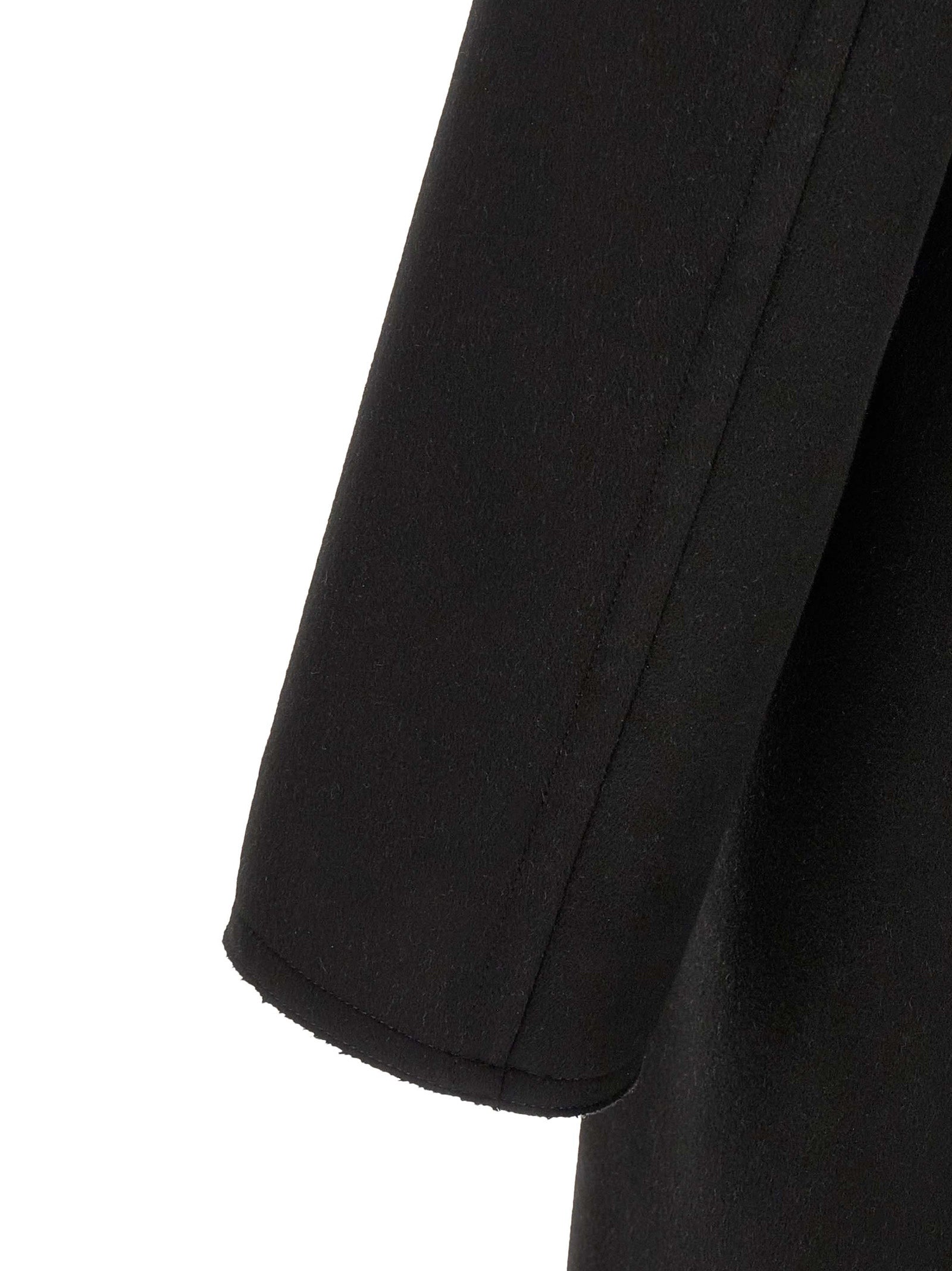 Tom Ford Schwarzer Wollmantel aus reiner Schurwolle