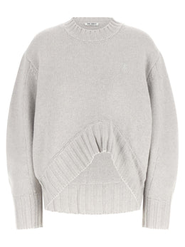 The Attico Grauer Cardigan aus reiner Schurwolle