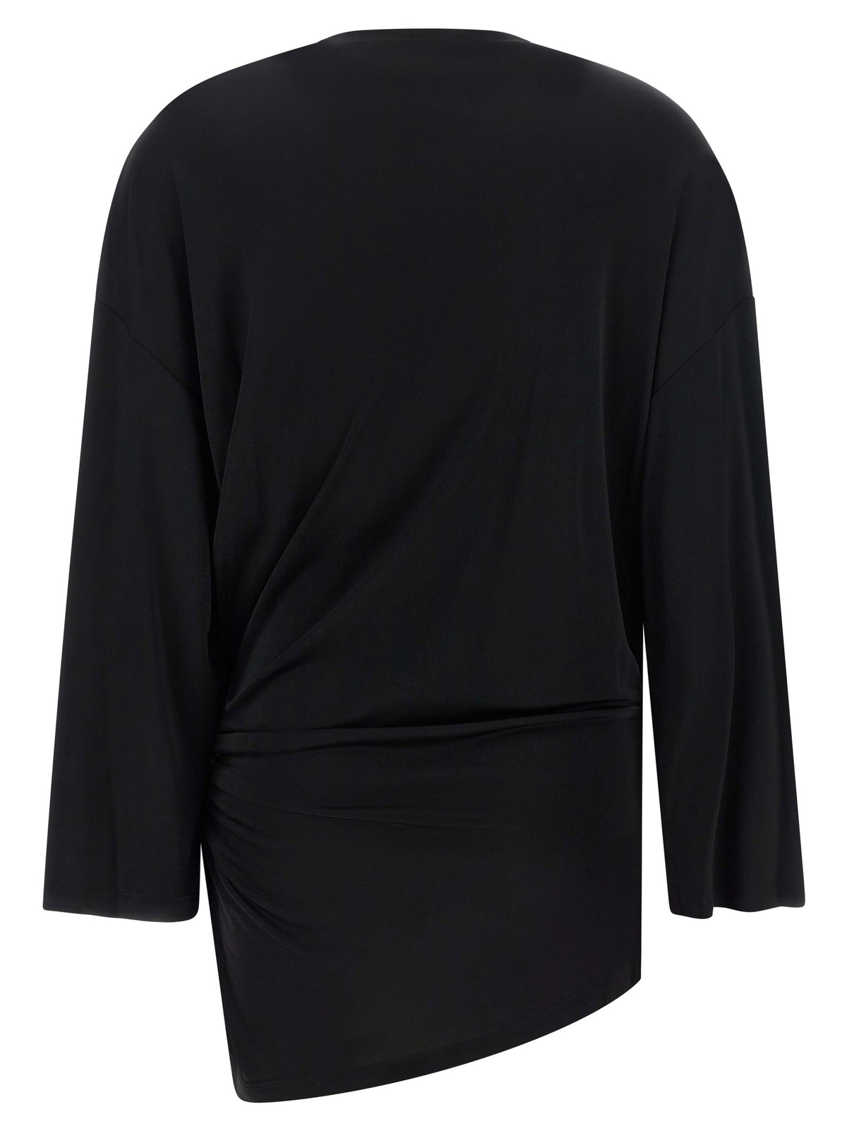 The Attico Schwarzes Viskose-Kurzkleid