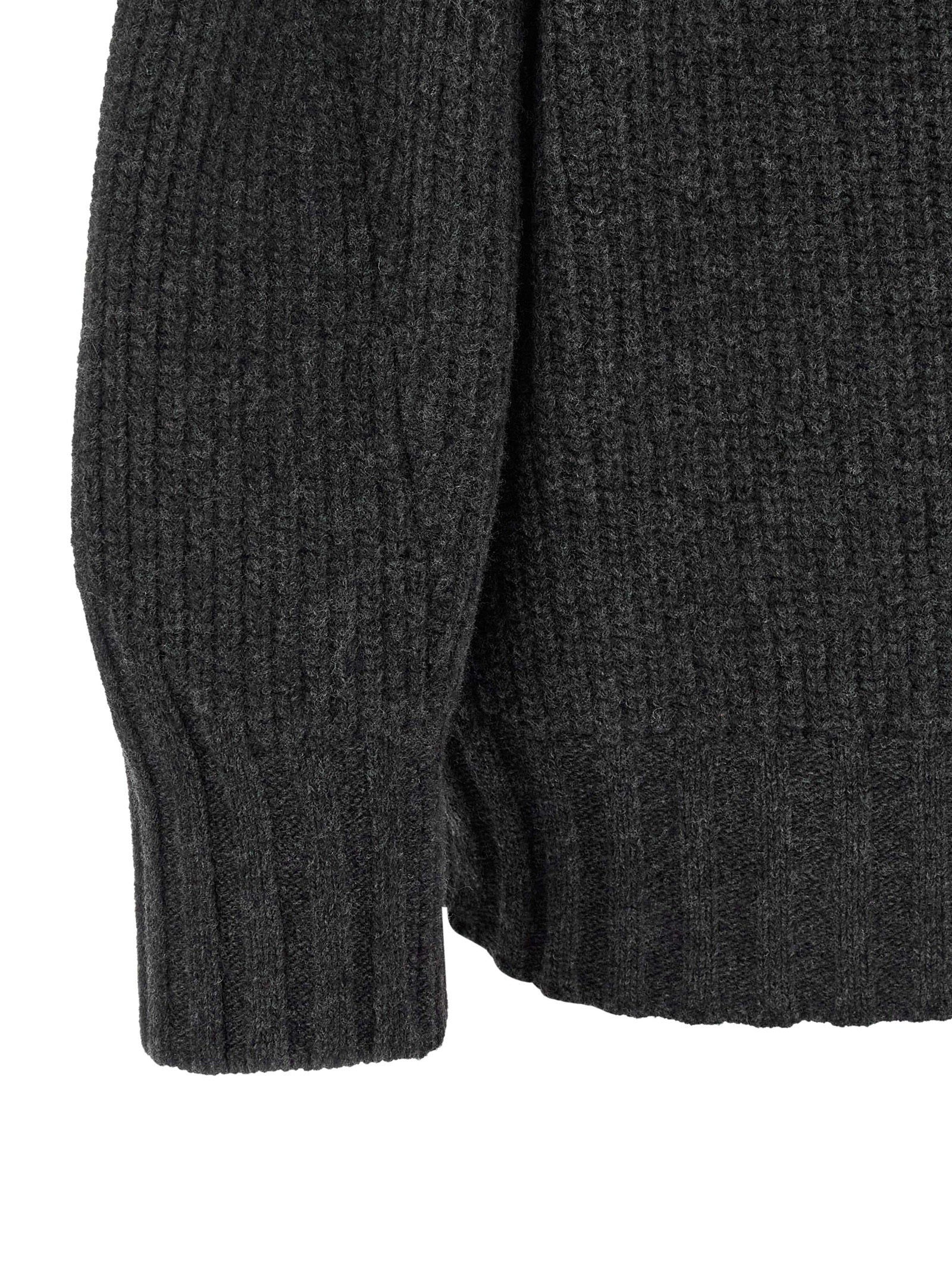 The Attico Grauer Cardigan aus reiner Schurwolle