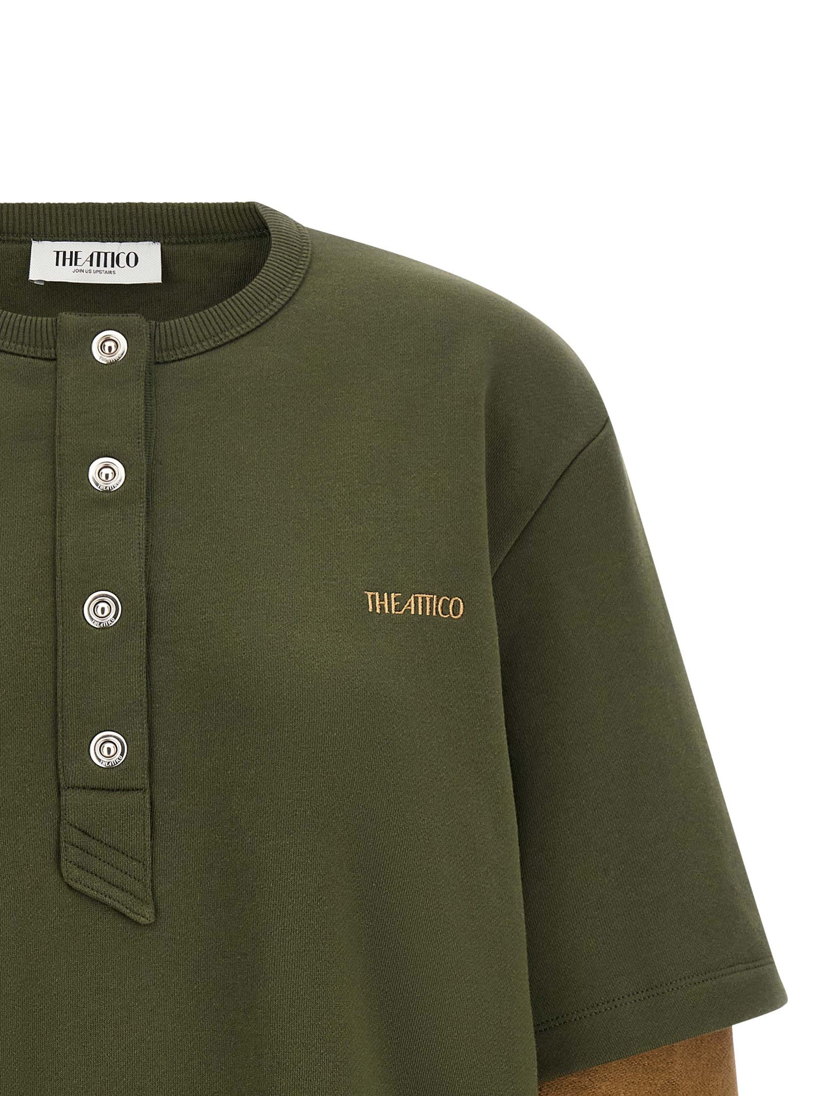 The Attico Zweifarbiger Baumwollpullover