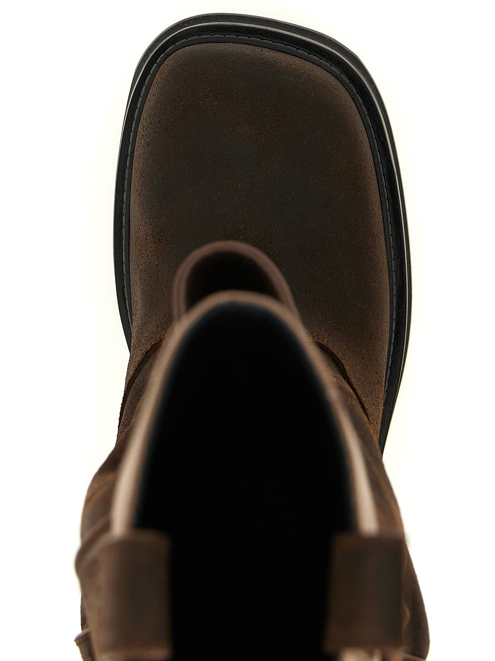 The Attico Braune Kalbsleder Bos Taurus Overknee-Stiefel
