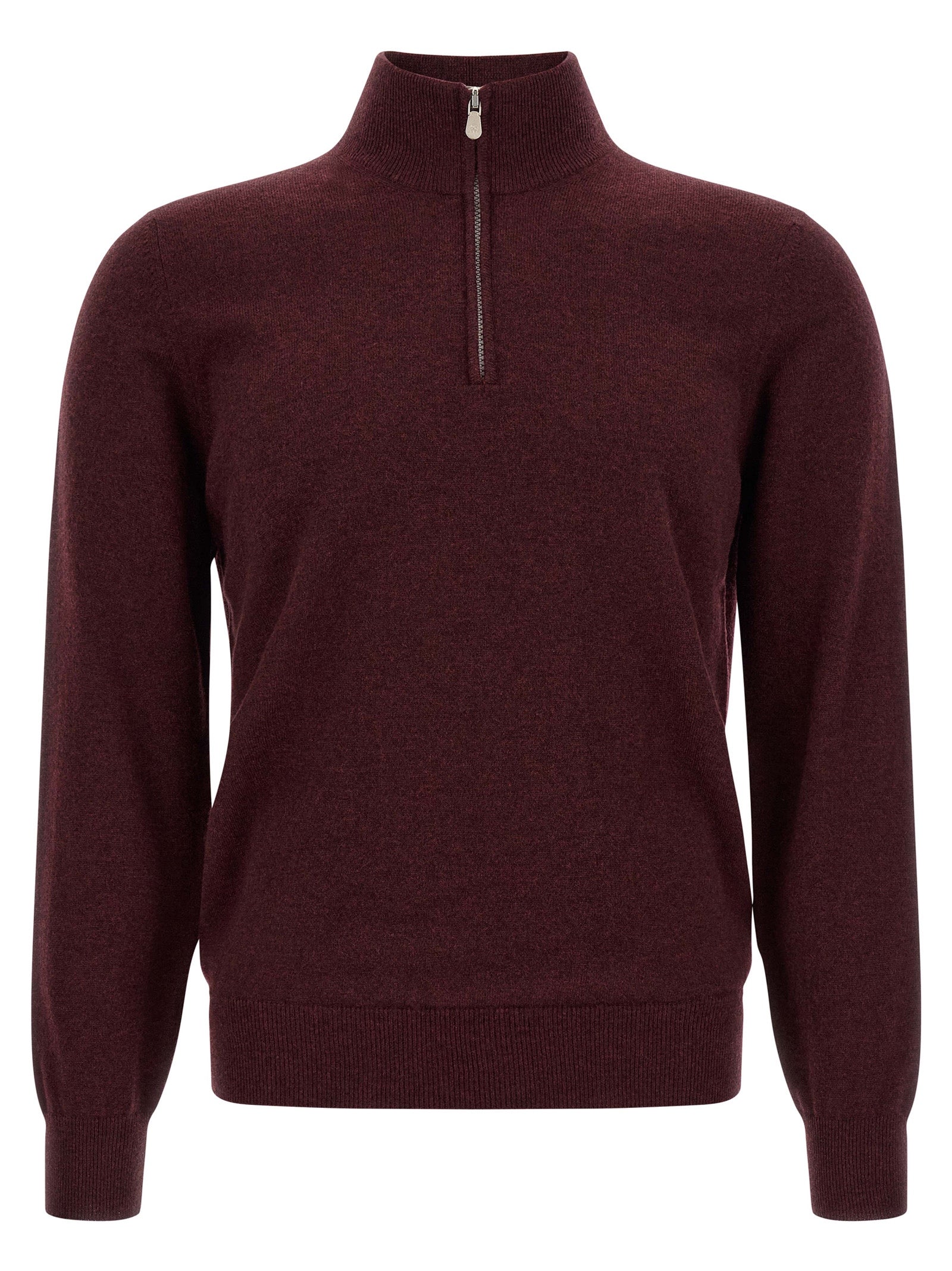 Brunello Cucinelli Kaschmir-Strickjacke in Bordeaux