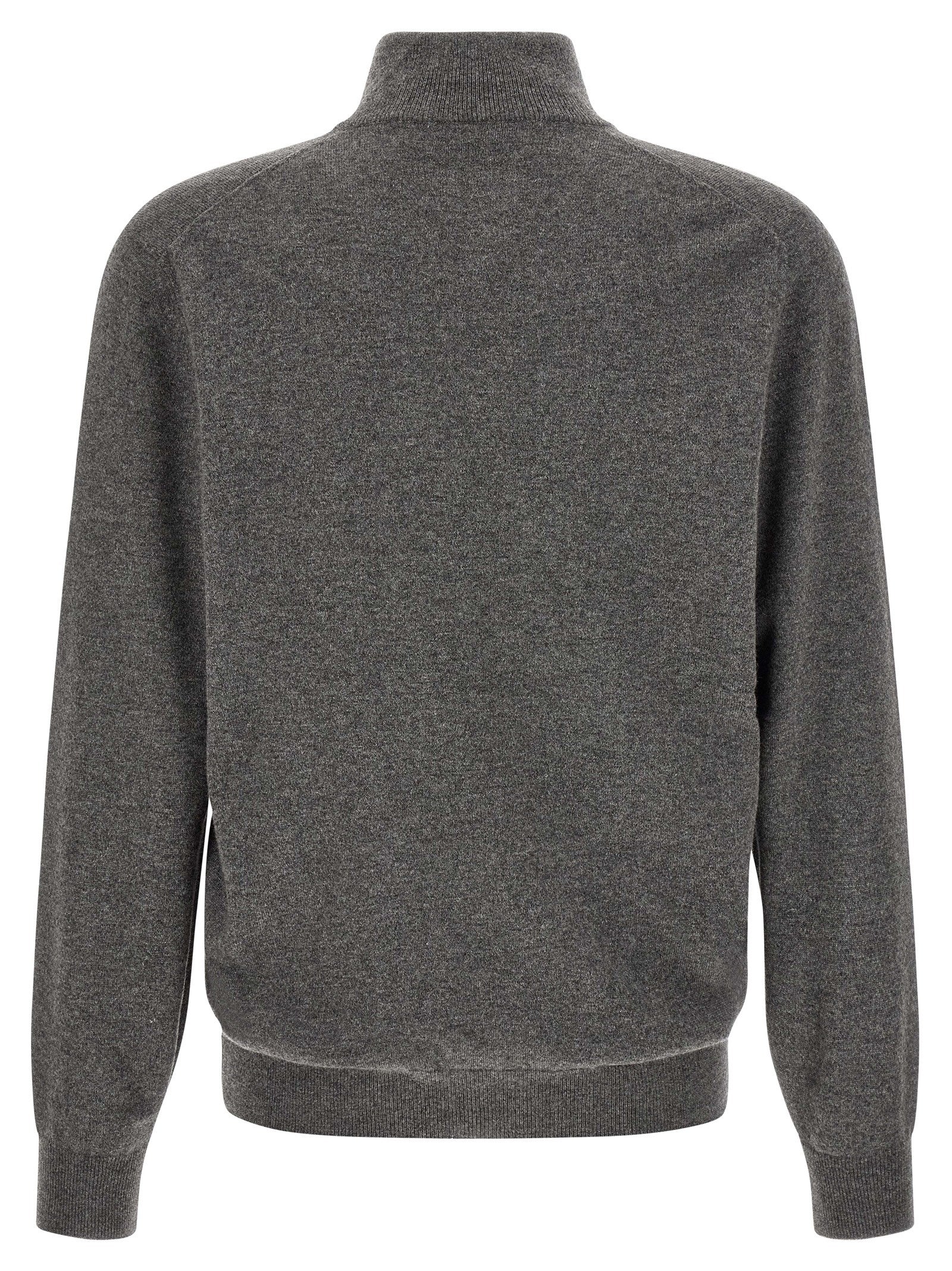 Brunello Cucinelli Grauer Kaschmir-Strickjacke