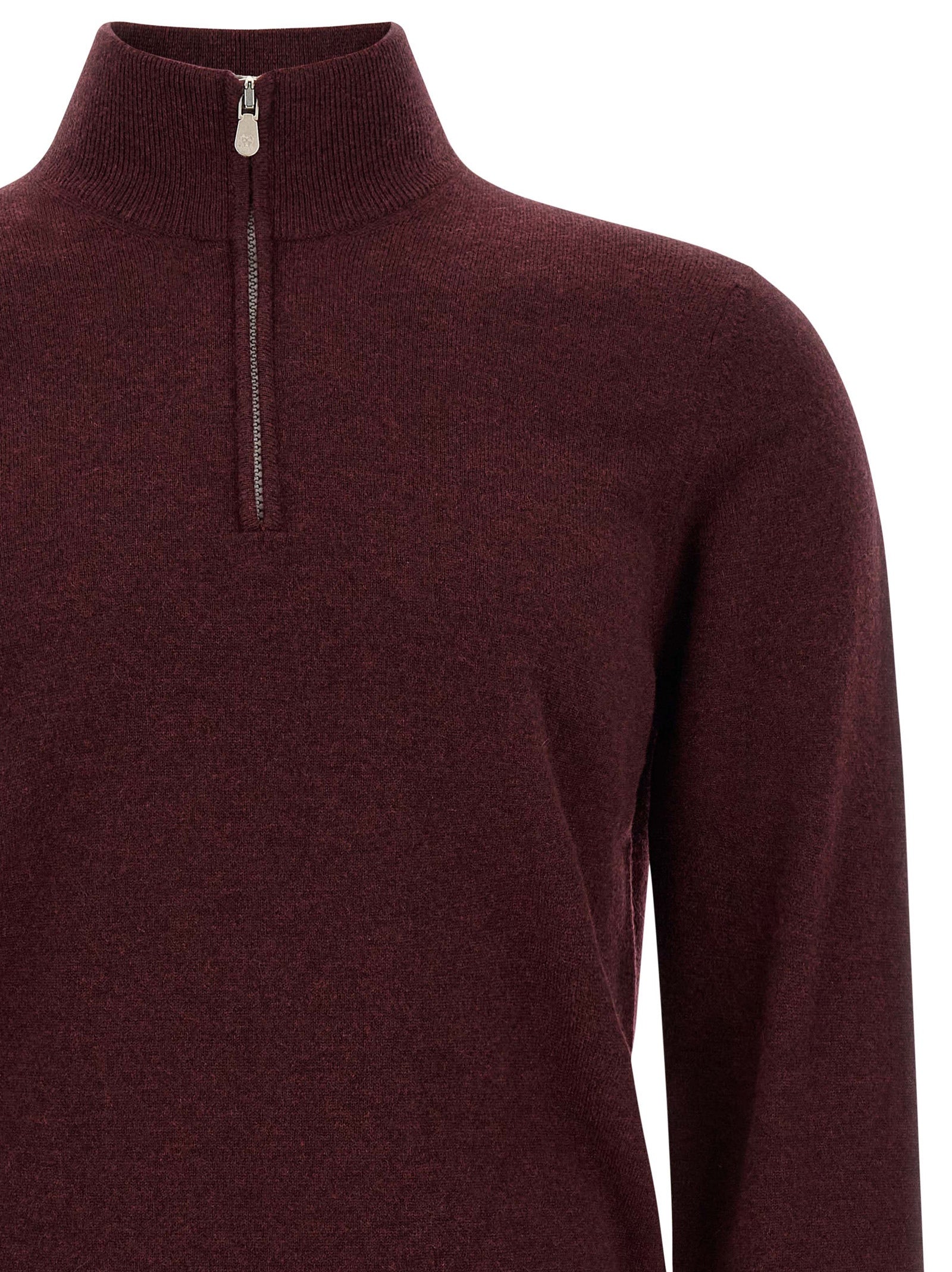 Brunello Cucinelli Kaschmir-Strickjacke in Bordeaux
