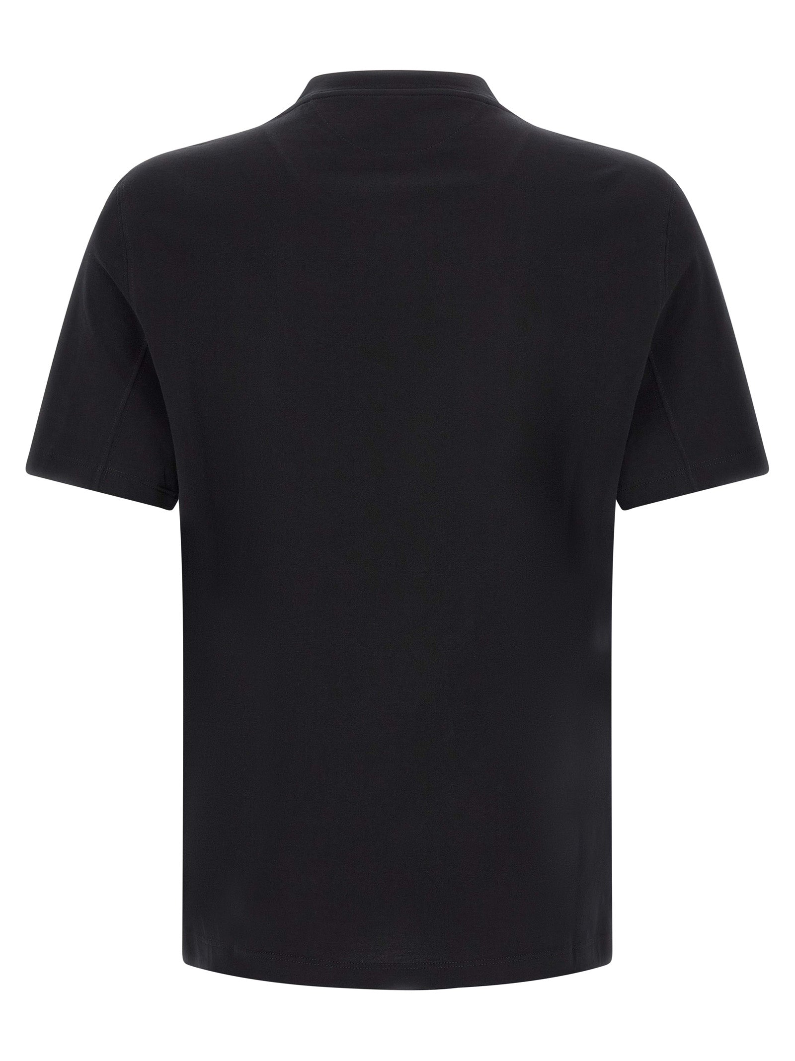 Brunello Cucinelli Schwarzes Baumwoll-T-Shirt