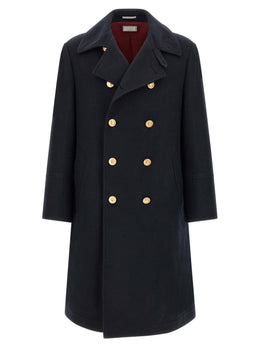 Brunello Cucinelli Blauer Kaschmir-Mantel
