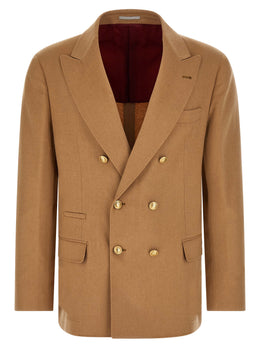 Brunello Cucinelli Beige Kamelhaar Sakko