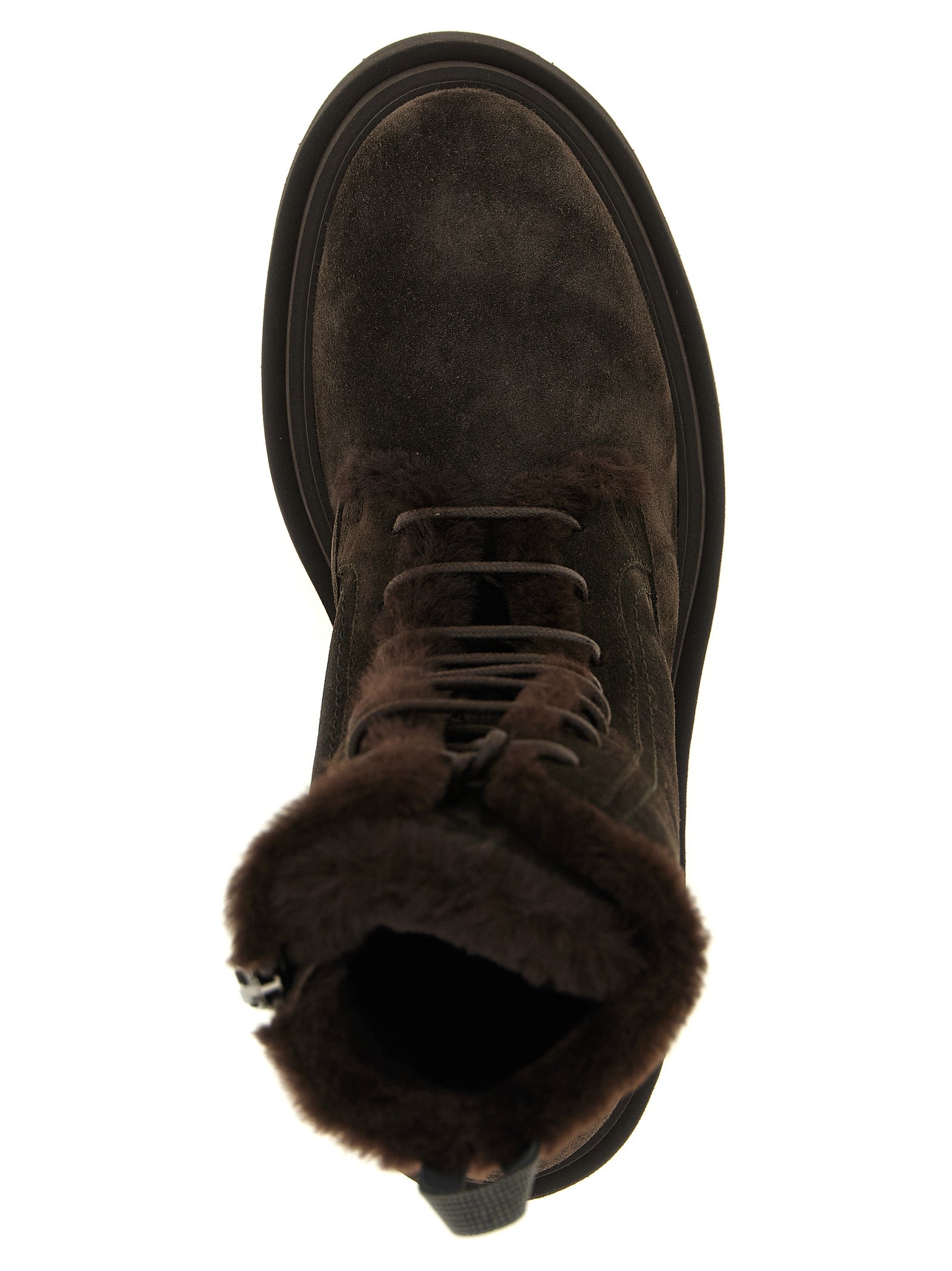 Brunello Cucinelli Braune Schnürstiefel aus Kalbsleder