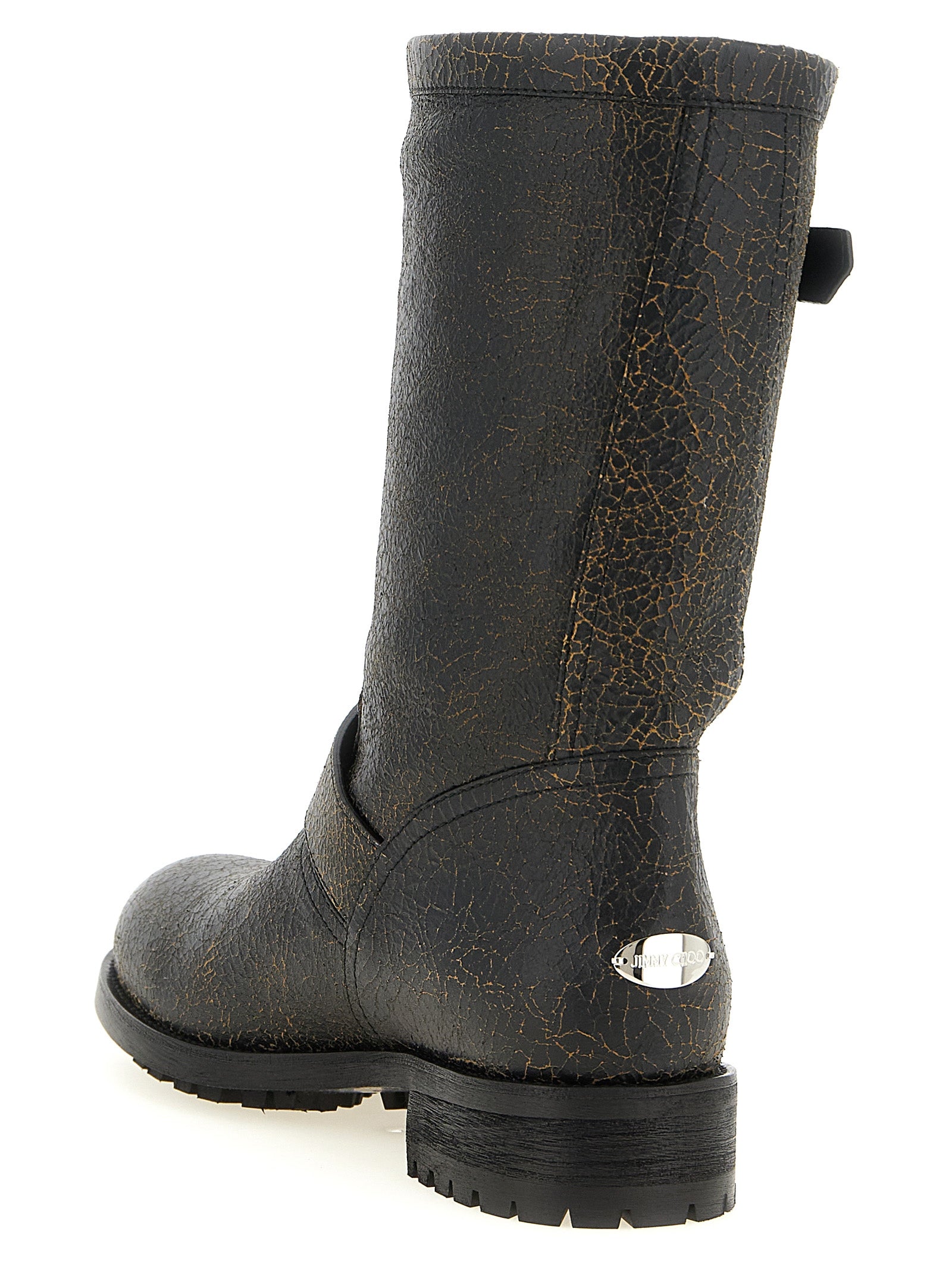 Jimmy Choo Schwarze Leder-Stiefeletten
