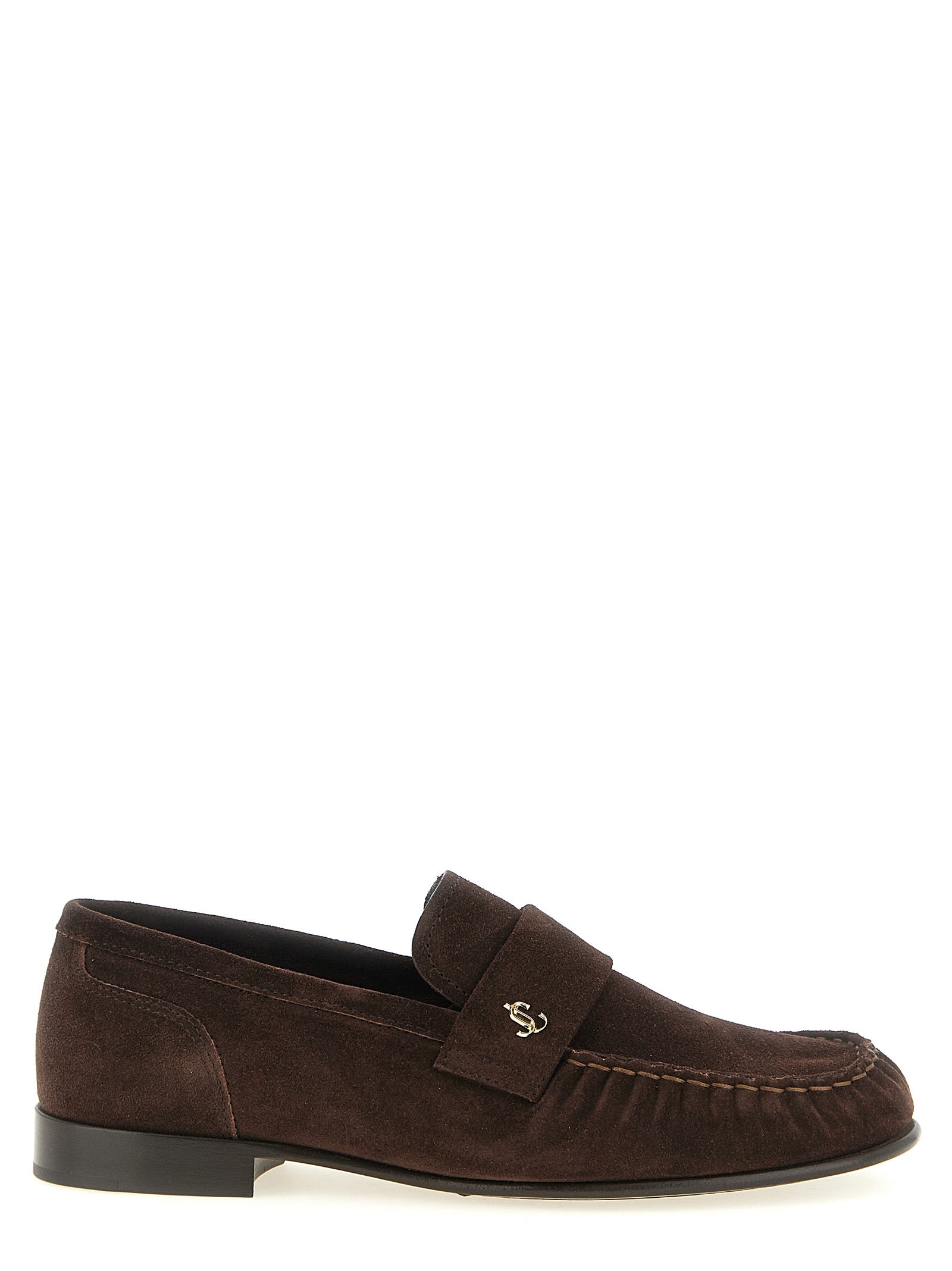 Jimmy Choo Braune Loafer aus Leder zum Hineinschlüpfen
