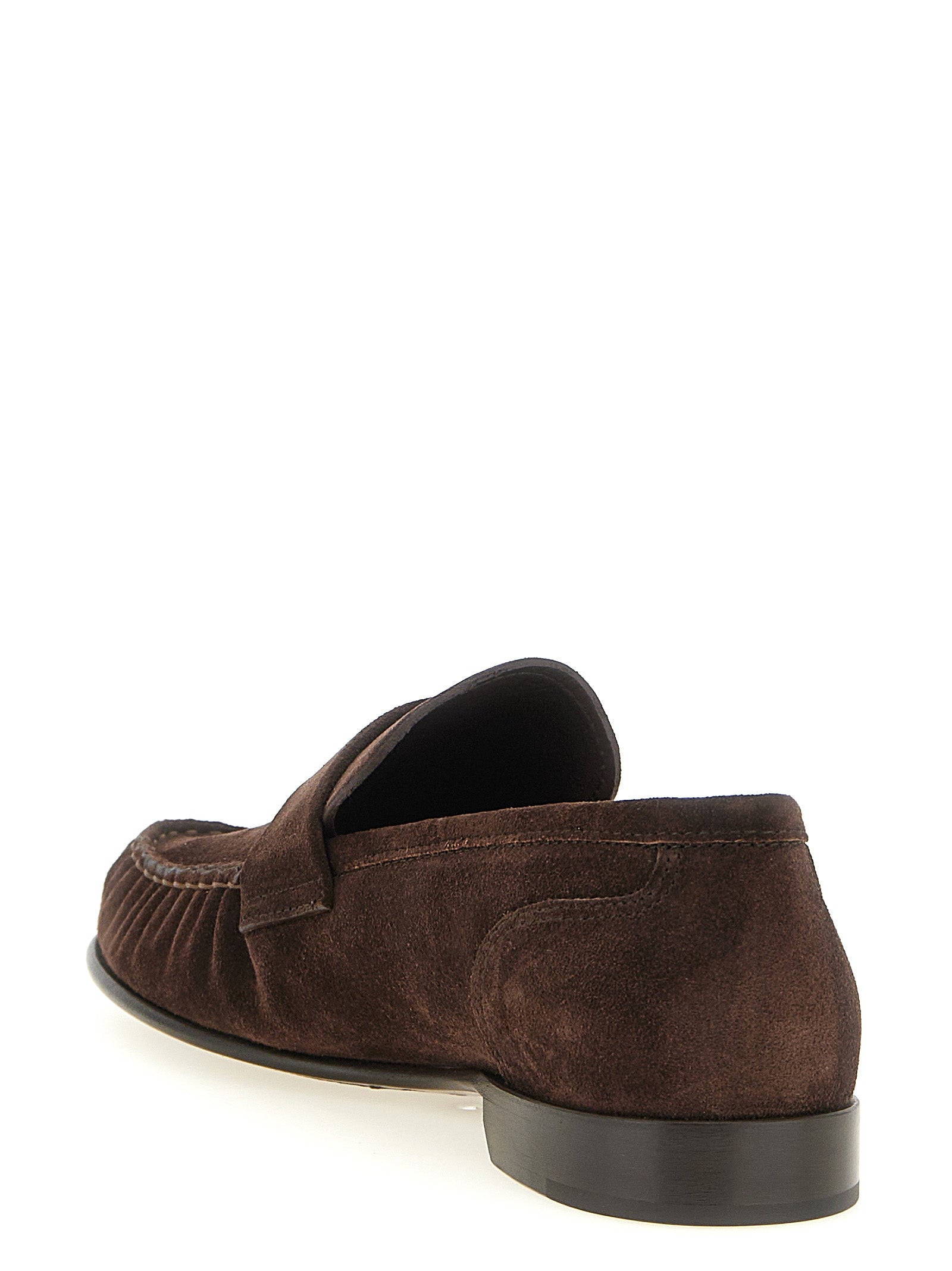 Jimmy Choo Braune Loafer aus Leder zum Hineinschlüpfen