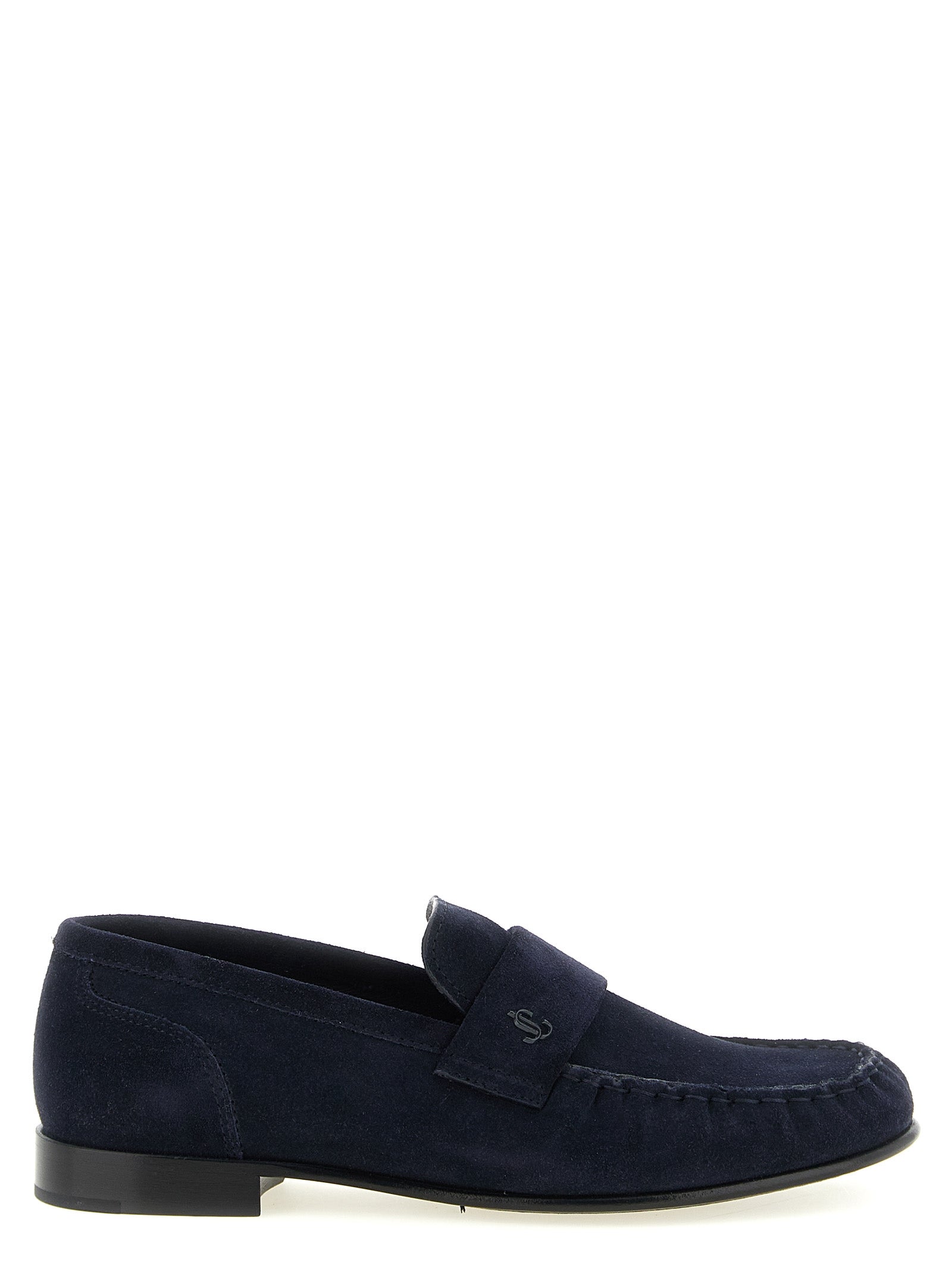 Jimmy Choo Blaue Loafer aus Leder zum Hineinschlüpfen