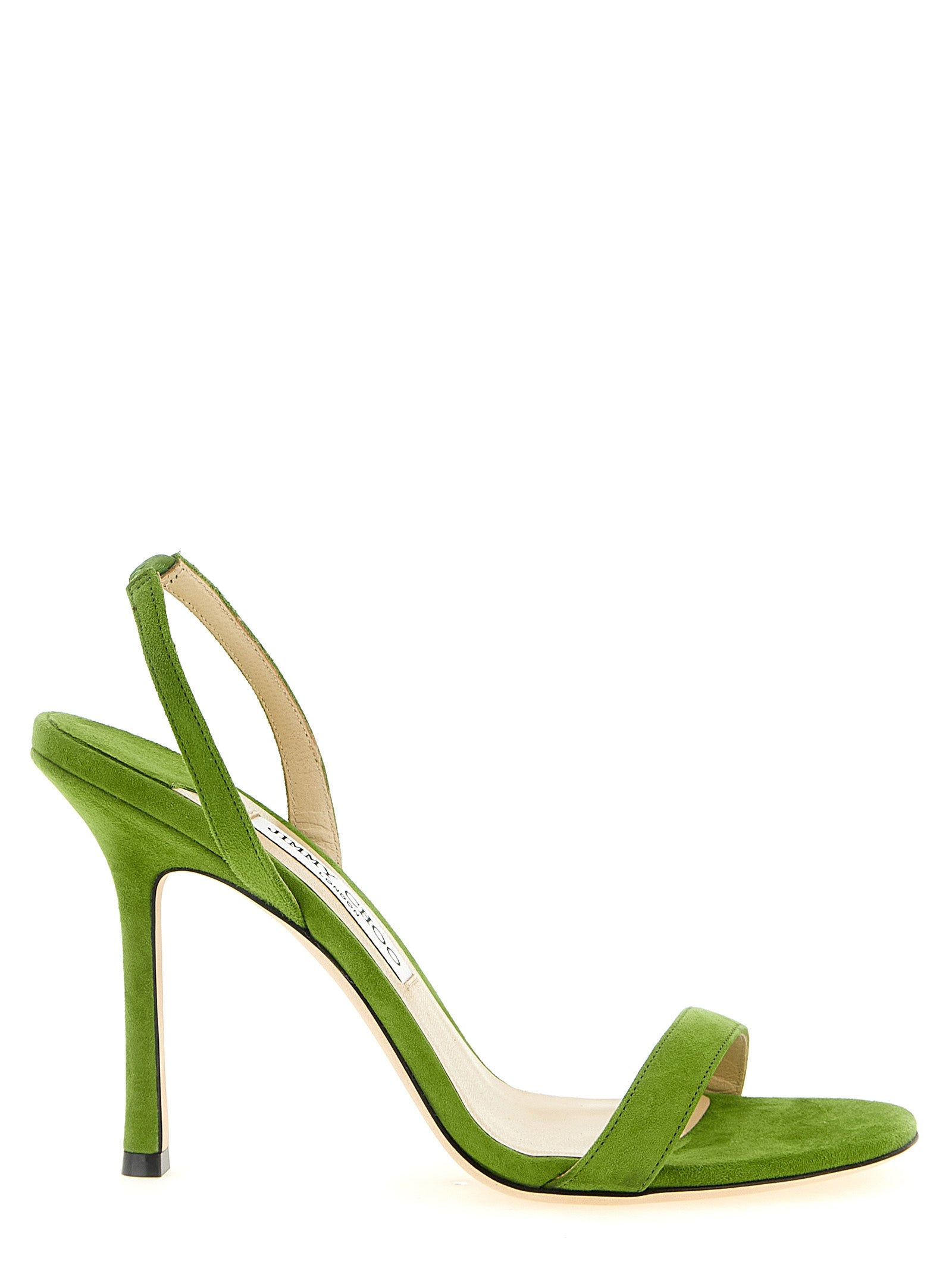 Jimmy Choo Zweifarbige Leder-Stiletto-Sandalen