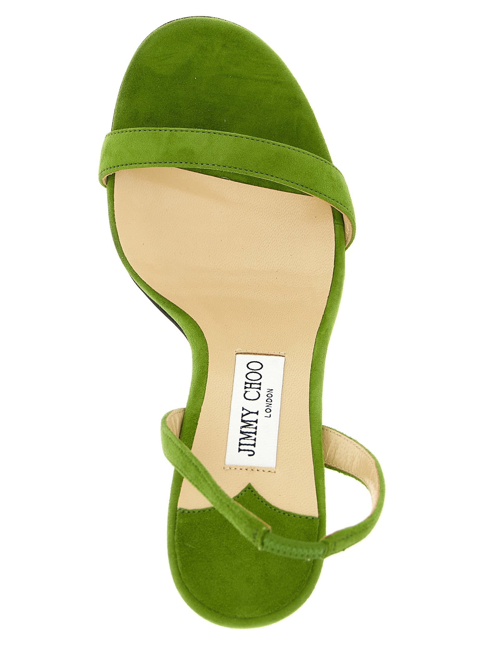 Jimmy Choo Zweifarbige Leder-Stiletto-Sandalen