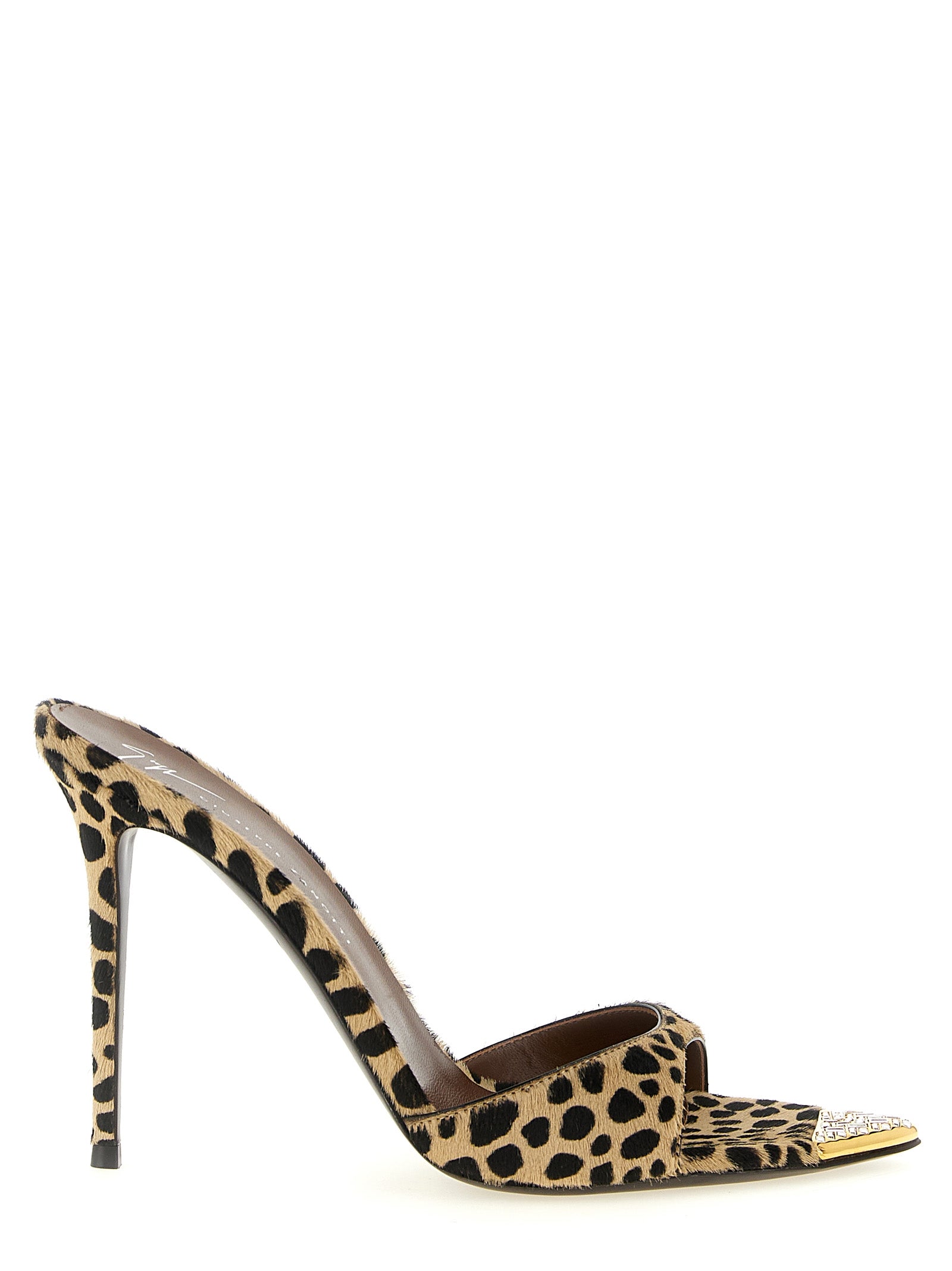 Giuseppe Zanotti Sandaletten mit Stilettoabsatz aus mehrfarbigem Kalbsleder