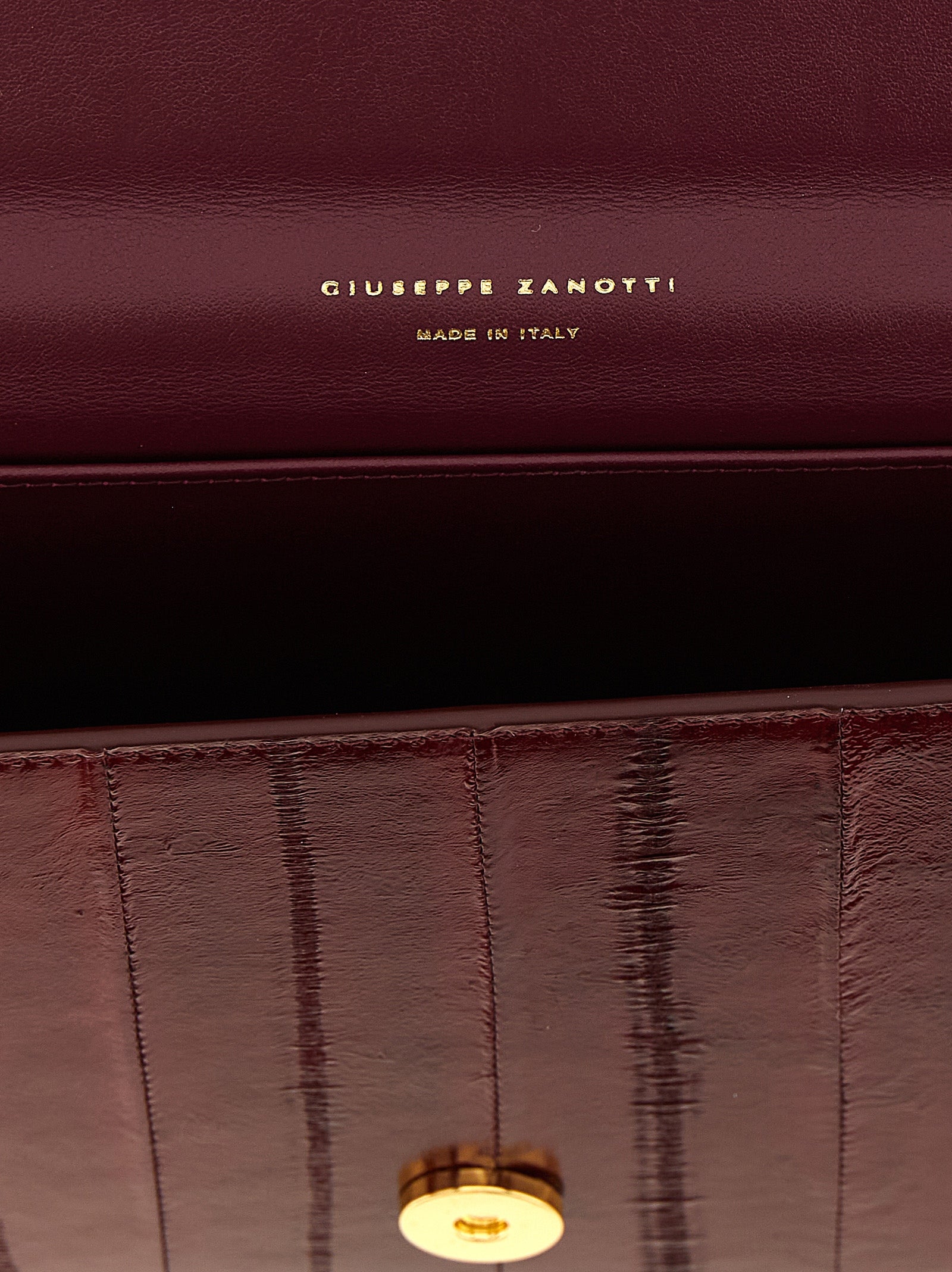 Giuseppe Zanotti Bordeaux Leder Clutch Bag
