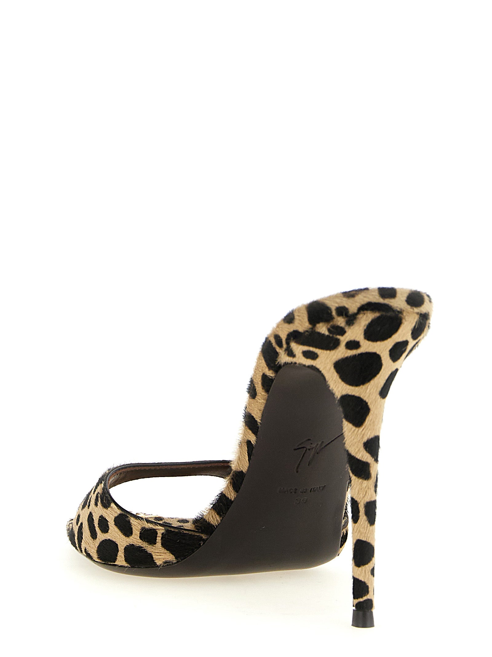 Giuseppe Zanotti Sandaletten mit Stilettoabsatz aus mehrfarbigem Kalbsleder