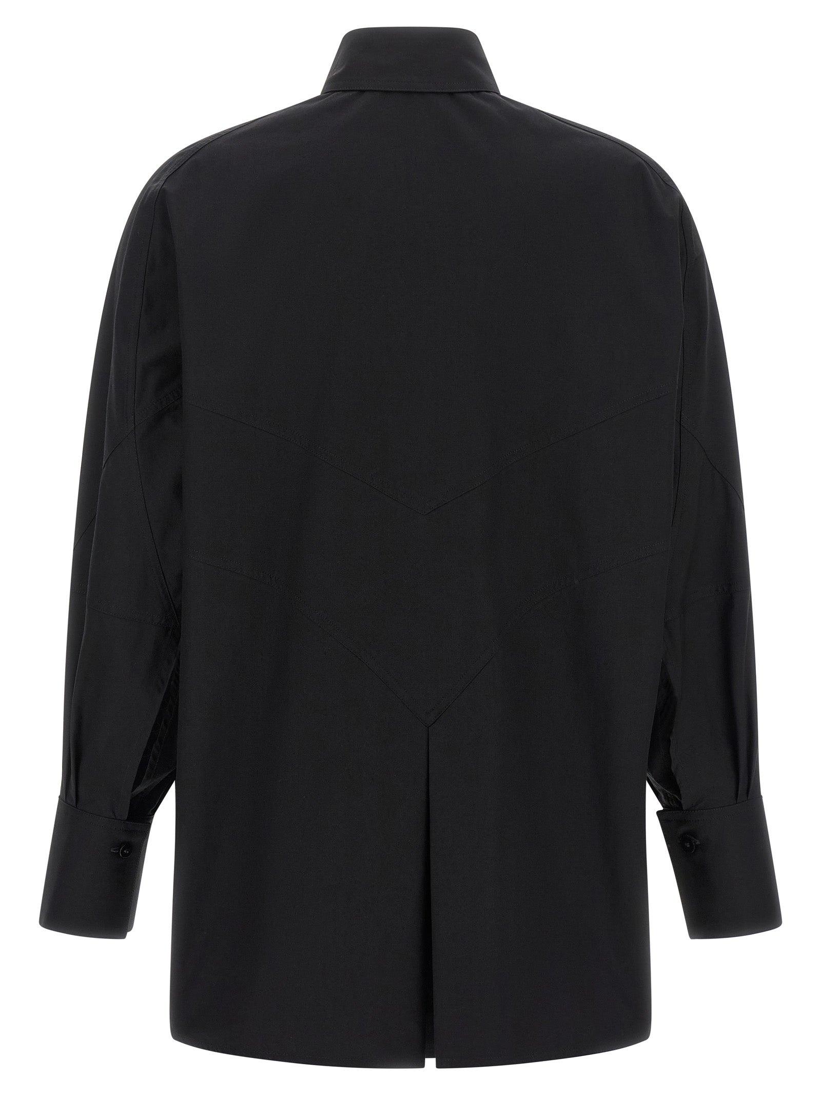 The Attico Schwarze Baumwollbluse