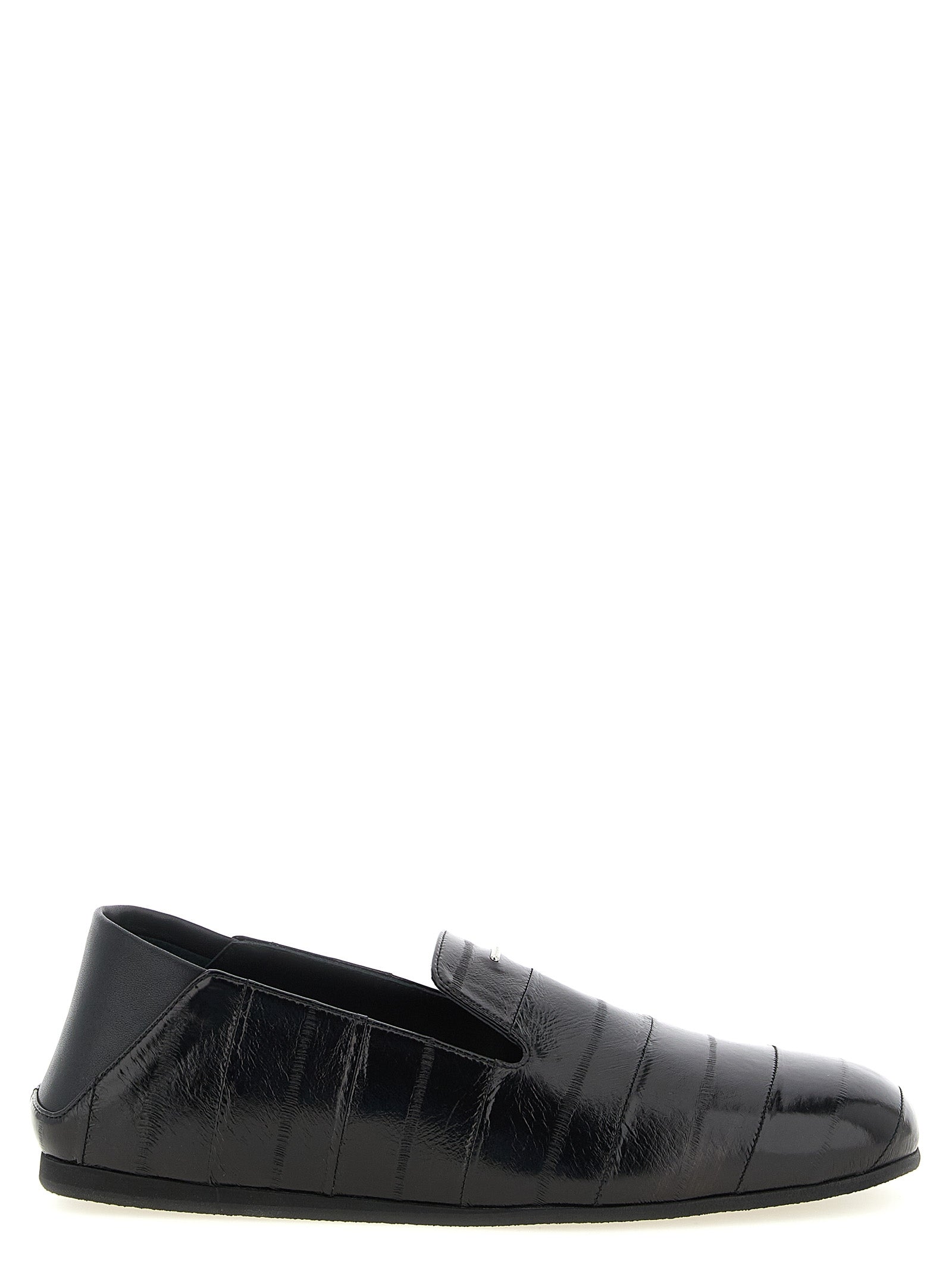Giuseppe Zanotti Schwarze Leder Loafer zum Hineinschlüpfen