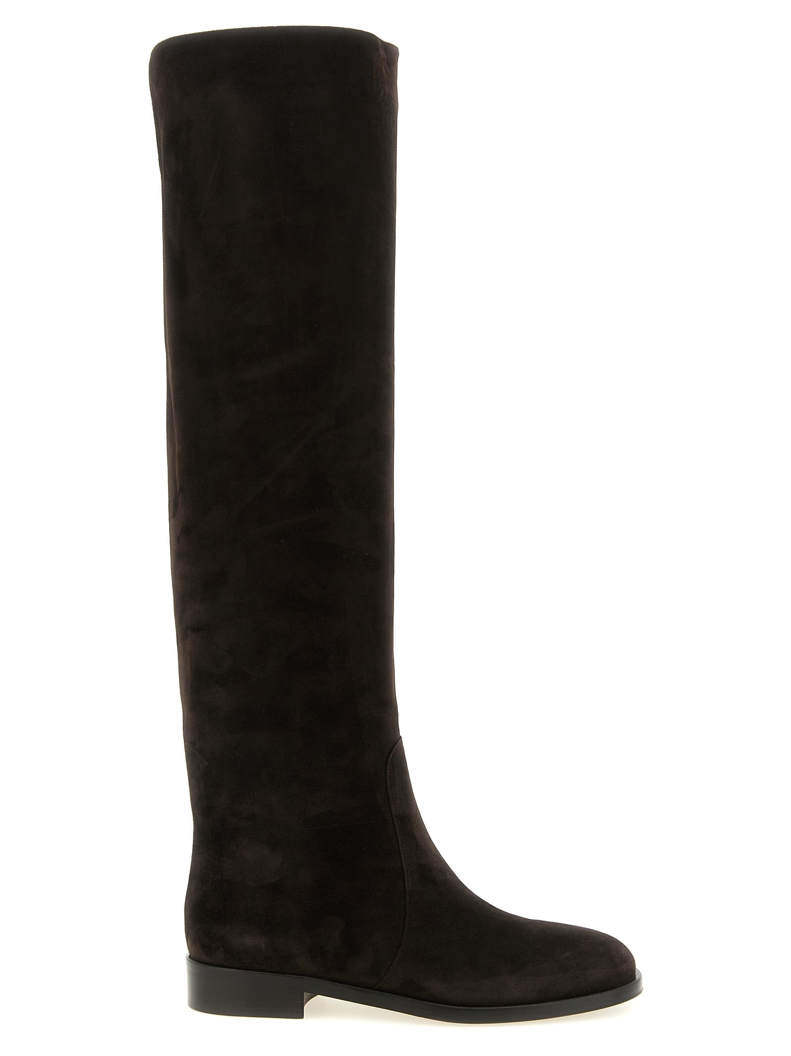 Gianvito Rossi Braune Wildleder-Overknees