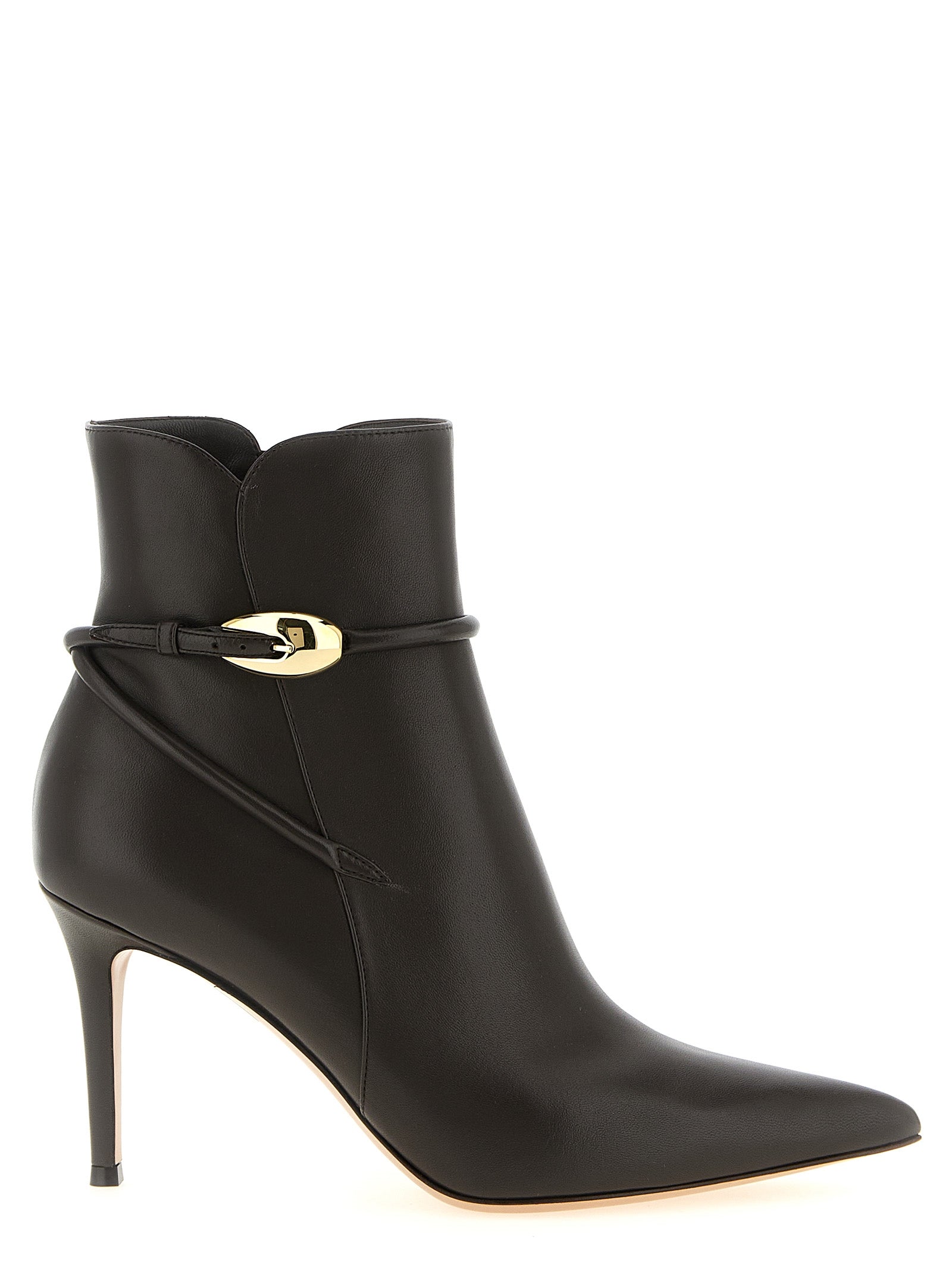 Gianvito Rossi Braune Stiefeletten aus Ziegenleder