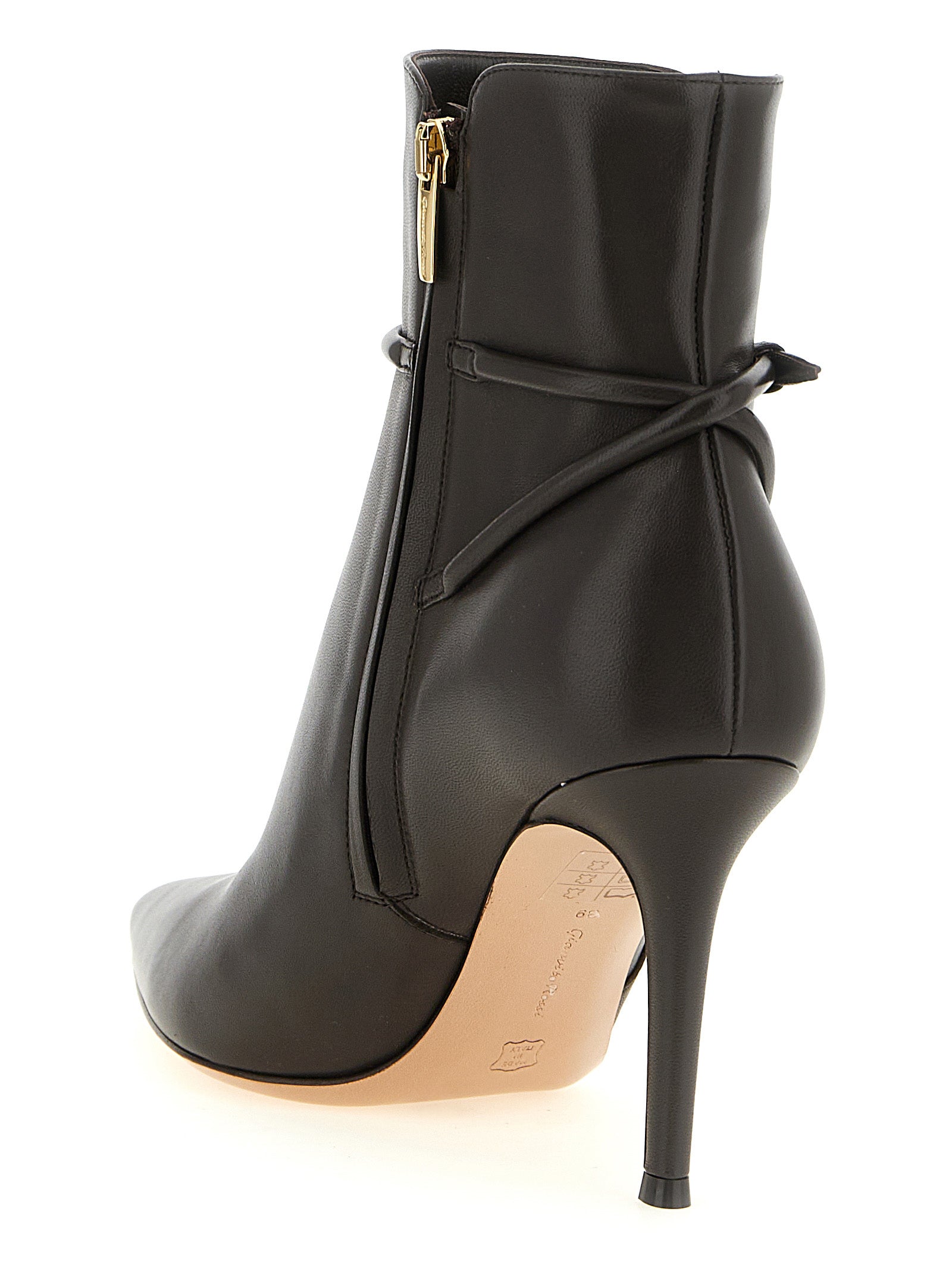 Gianvito Rossi Braune Stiefeletten aus Ziegenleder