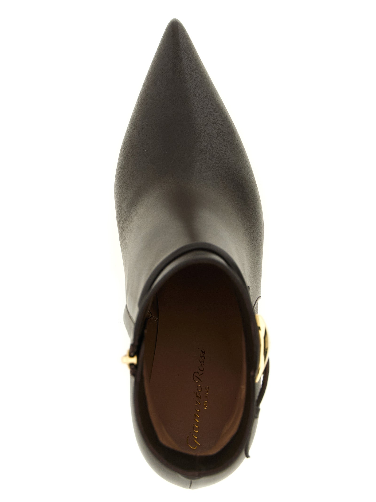 Gianvito Rossi Braune Stiefeletten aus Ziegenleder